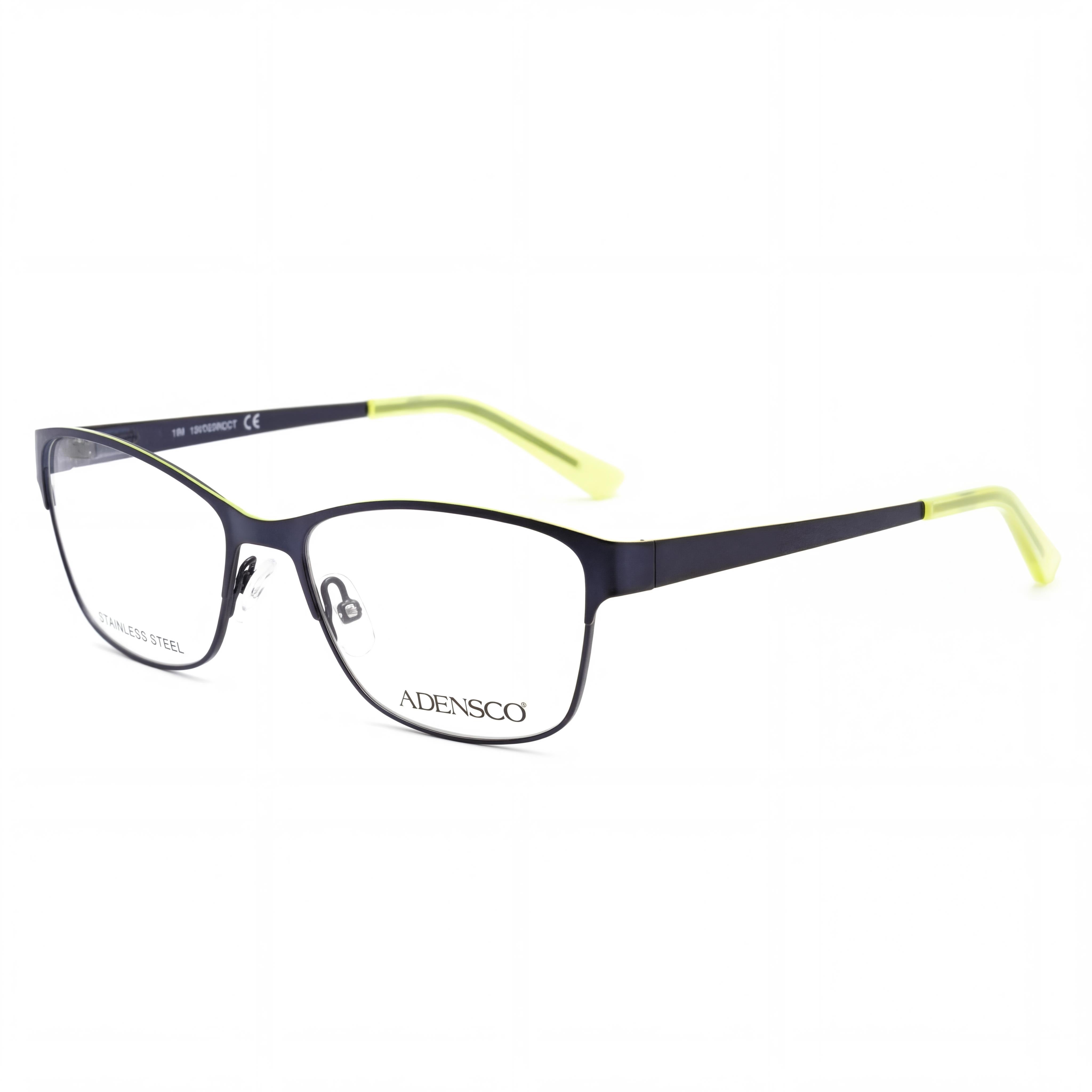 Adensco 205 Unisex Full Rim Rectangular Metal Frame Navy Eyeglasses with Clear Lenses 51mm, Photo 1