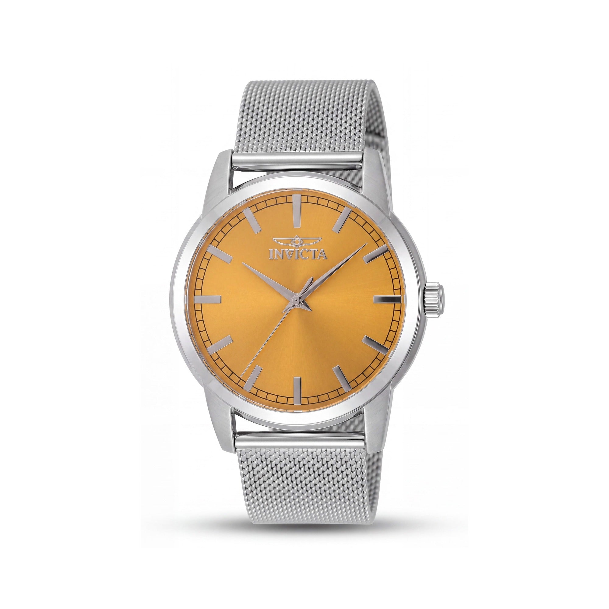 Invicta Celestial 48506 Unisex Silver Stainless Steel Bracelet Watch with Yellow Dial, Quartz Movement, 43mm, Photo 1