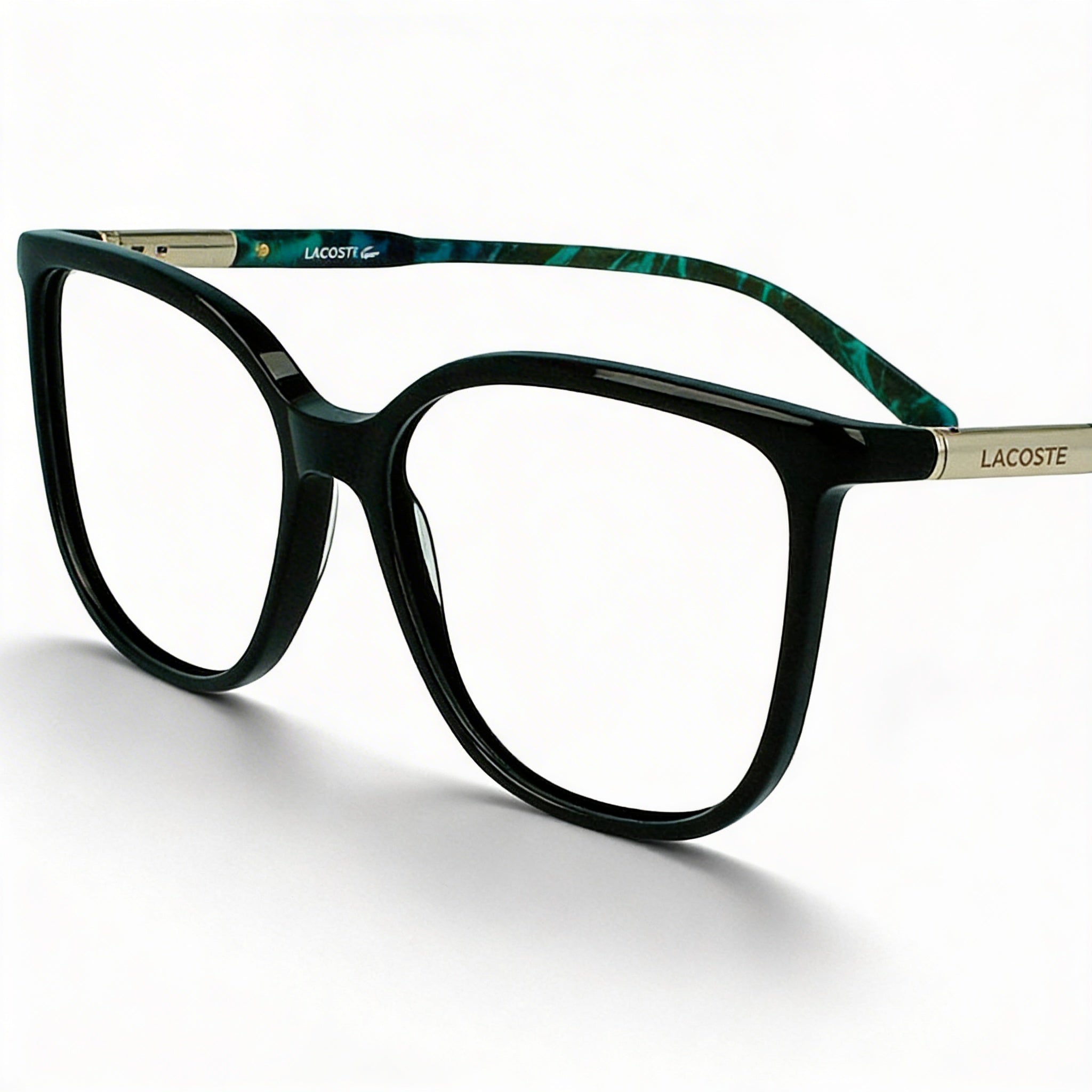 Lacoste CASUAL Women's Black Acetate Optical Eyewear Frame with Demo Lenses, 55mm Lens Width, Photo 1