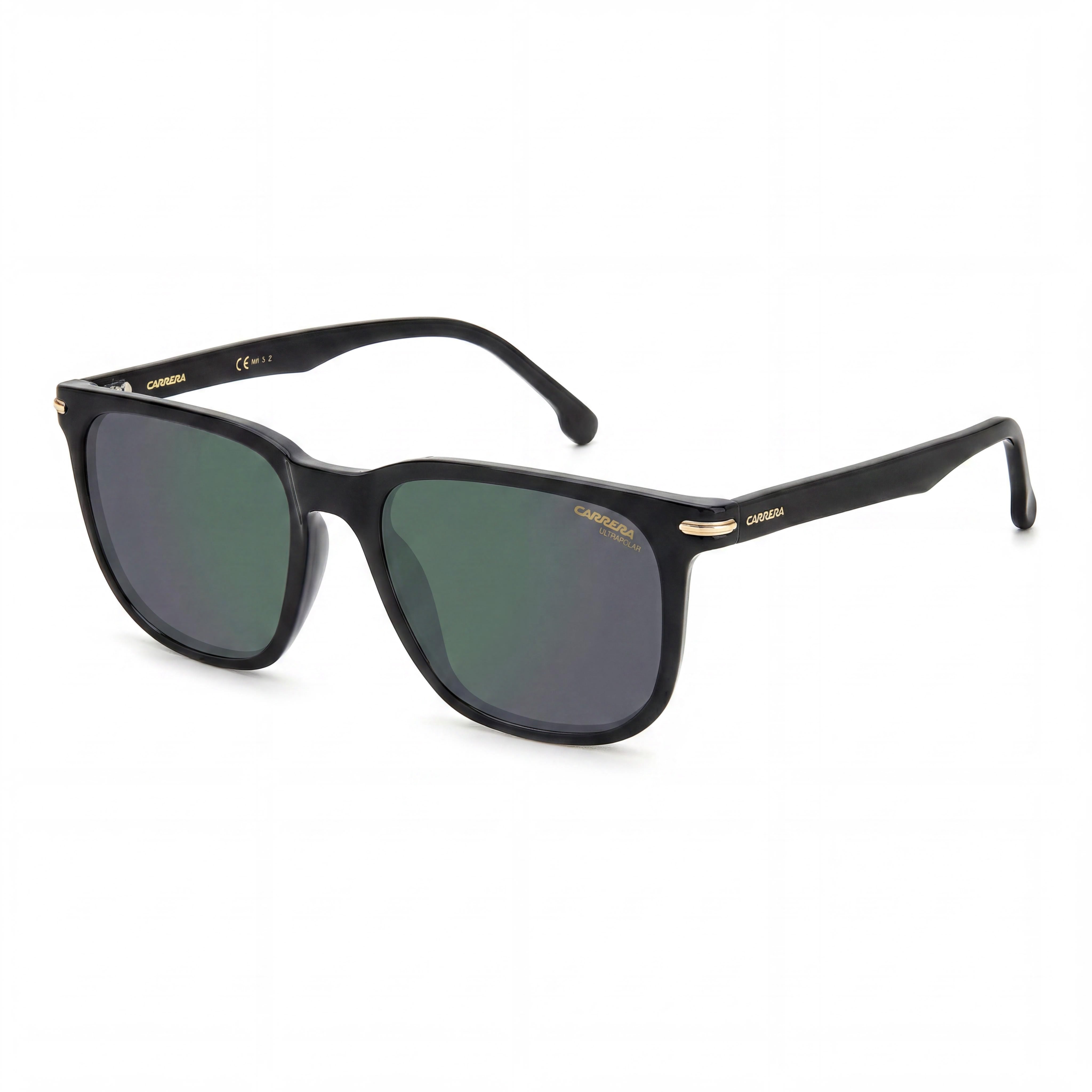 Carrera Modern Women’s Black Lightweight Polyamide Frame Green Grey UV 400 Sunglasses 54-18-145mm, Photo 1