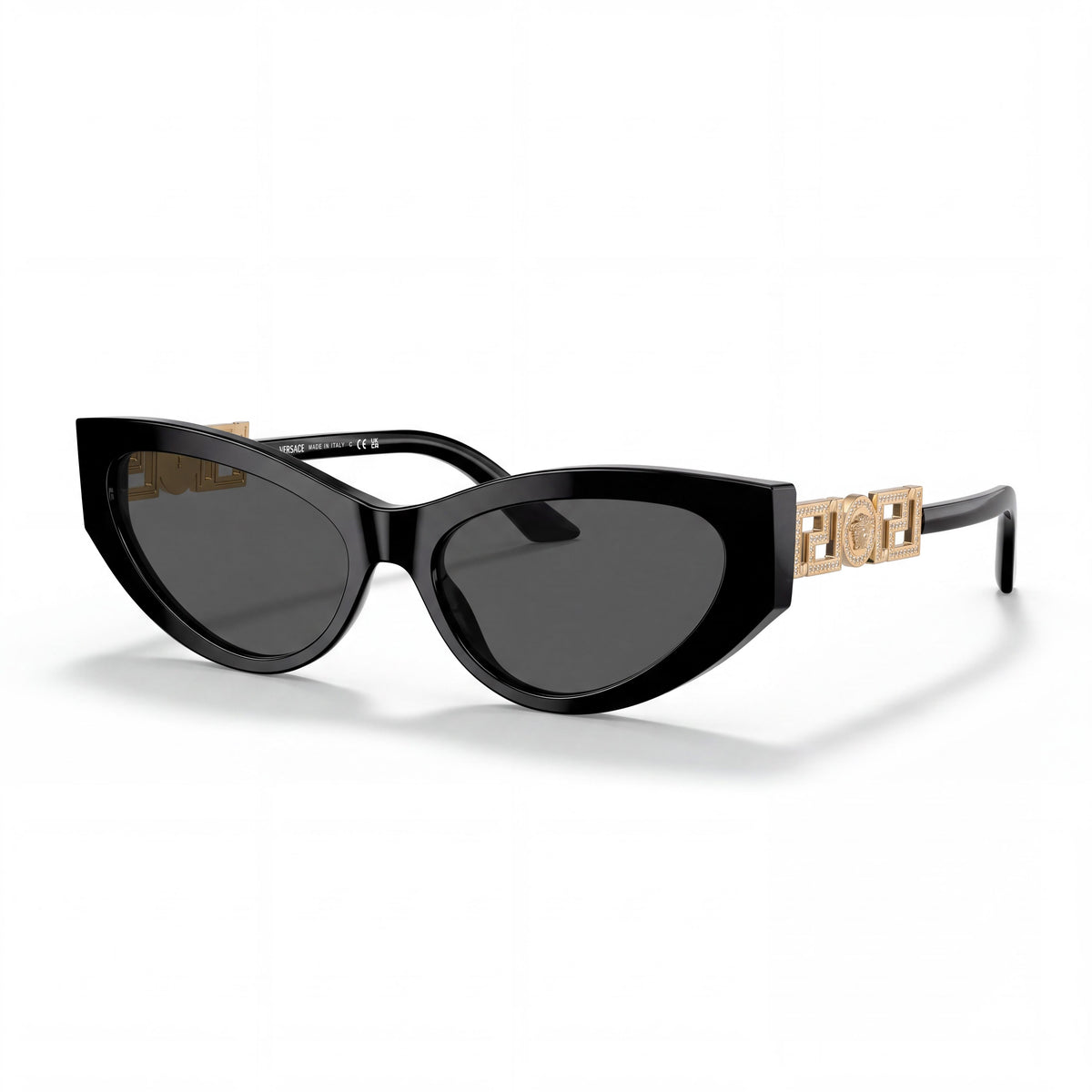 Versace Women's 0VE4470B GB1/87 Black Plastic Frame Contemporary Sunglasses with Grey Lenses 56mm, Photo 1