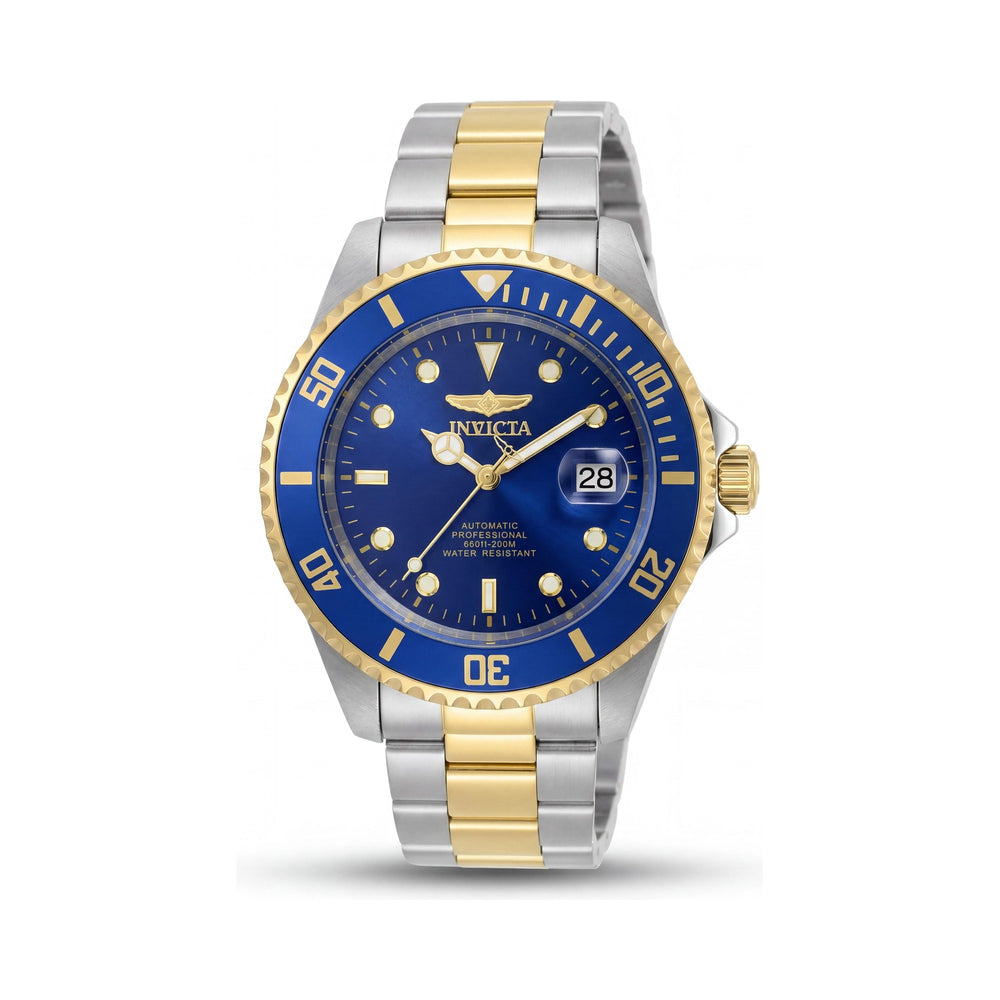Invicta 34042 Men's Japanese Automatic Two Tone Stainless Steel Blue Dial Luminous 200M Water Resistant Watch 47mm
