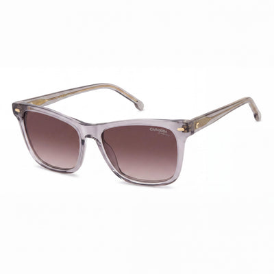 Carrera 3001/S Gafas de sol de mujer con montura de plástico gris, lentes no polarizadas marrones degradadas con protección UV de 54 mm