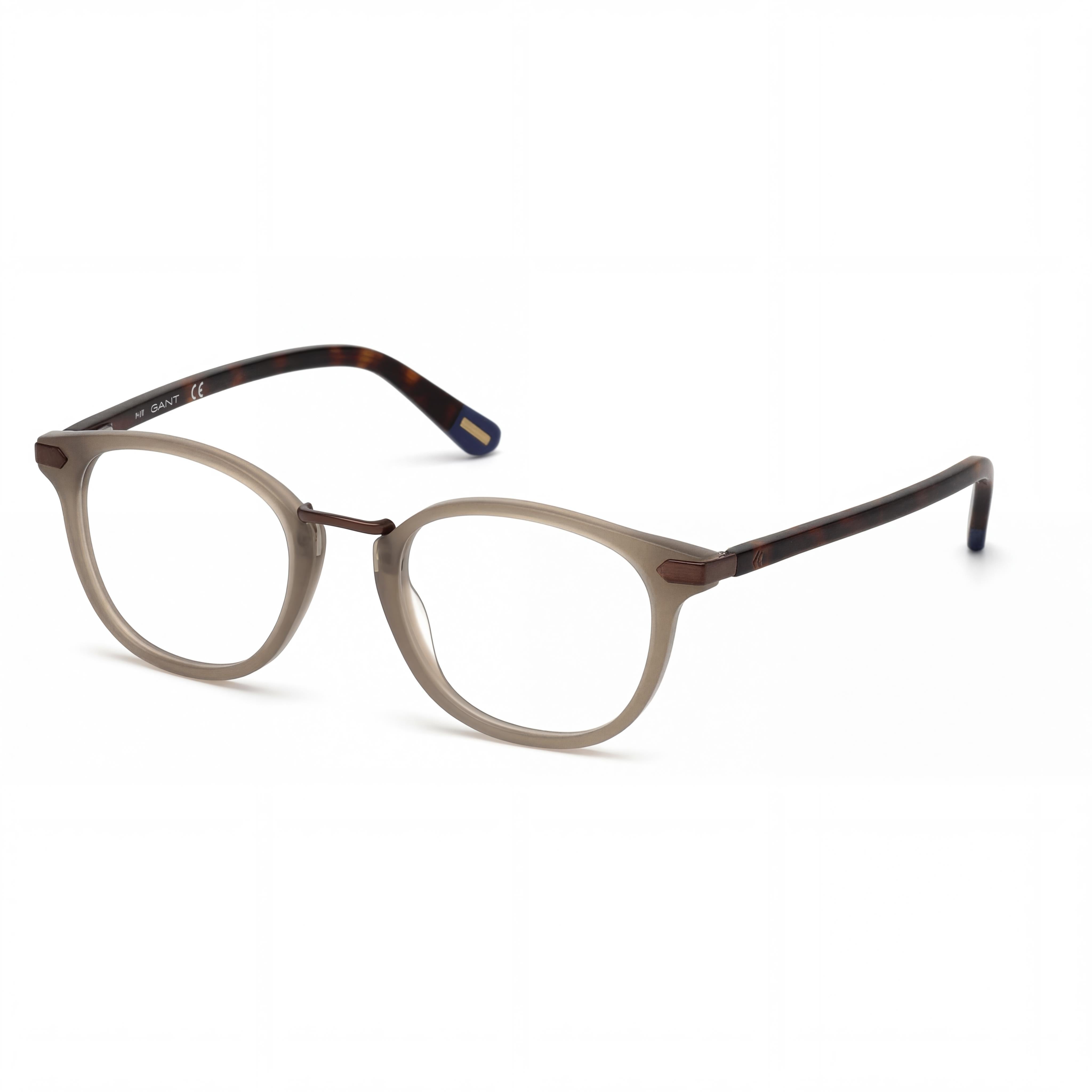 GANT Ga3115 Men's Grey Plastic Frame Eyeglasses with Clear Polycarbonate Lenses, Size 55-17-140mm, Photo 1