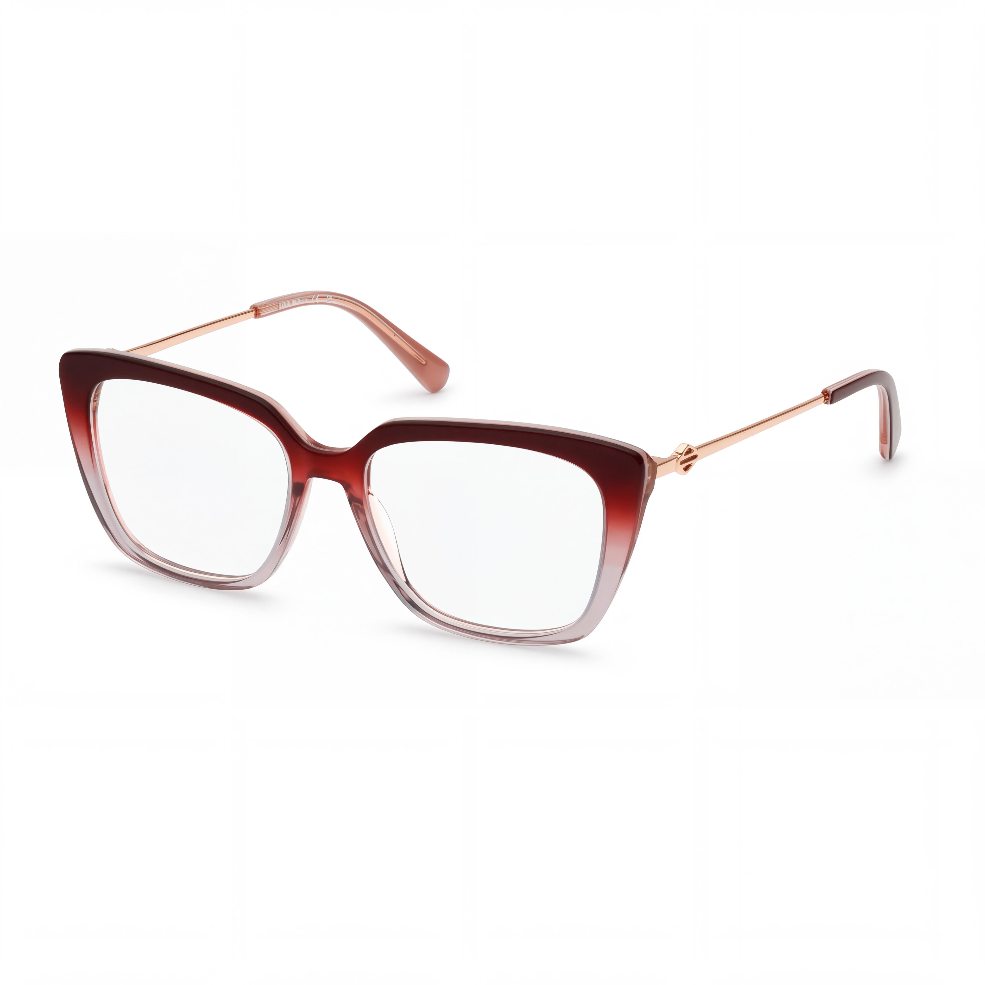 Gafas ópticas Harley-Davidson Hd50119 de mujer con montura de plástico en burdeos y oro rosa, 53 mm, Photo 1