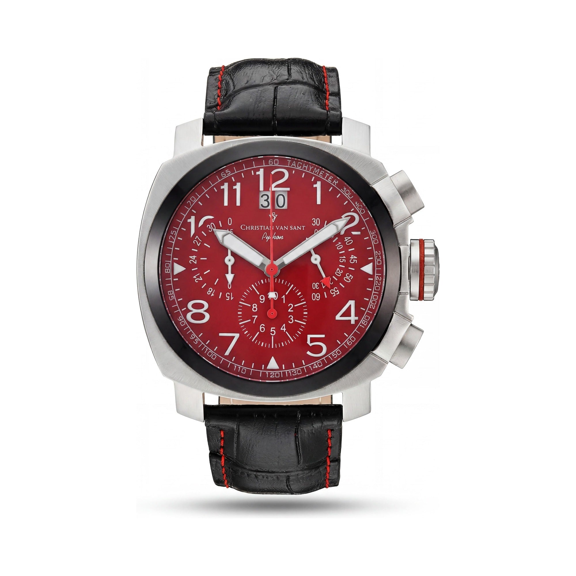 Christian Van Sant CV3AU9 Grand Python Men's Red Chronograph Watch, Water Resistant with Date Display, Swiss Quartz Movement, Photo 1
