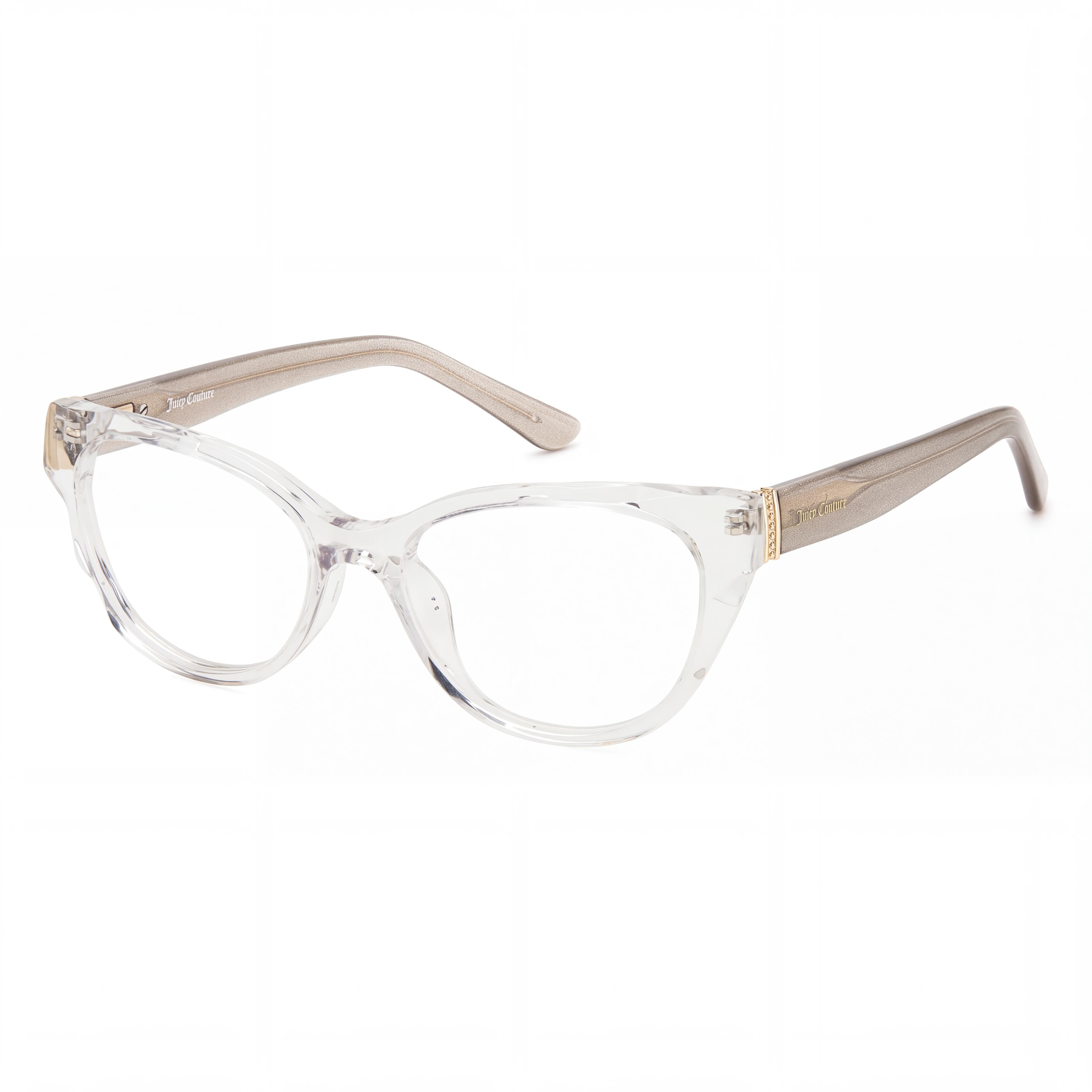 Juicy Couture 255 /G 900 Women's Crystal Plastic Frame Eyeglasses, Polycarbonate Multicolor Lenses, 53mm, Photo 1