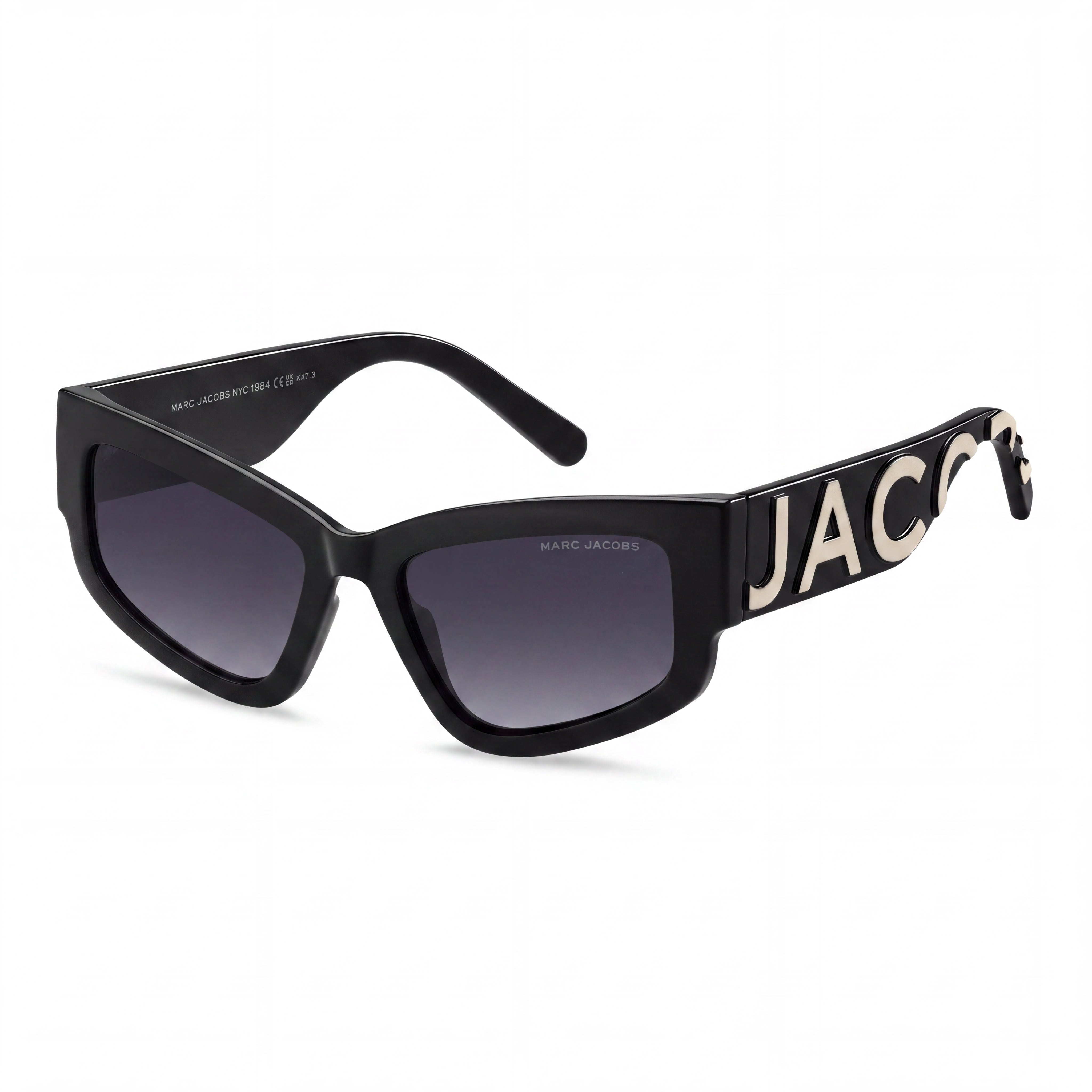 Marc Jacobs MARC 796/S Men's Casual Sunglasses, Black Beige Frame, Dark Grey Shaded Lens, 100% UV Protection, 55mm, Photo 1