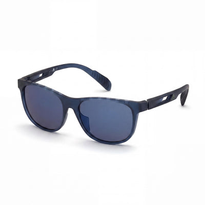 adidas Sp002292v Unisex Blue TR90 Plastic Frame Sunglasses with 100% UVA/UVB Protection and Non-Polarized Plastic Lenses 55mm