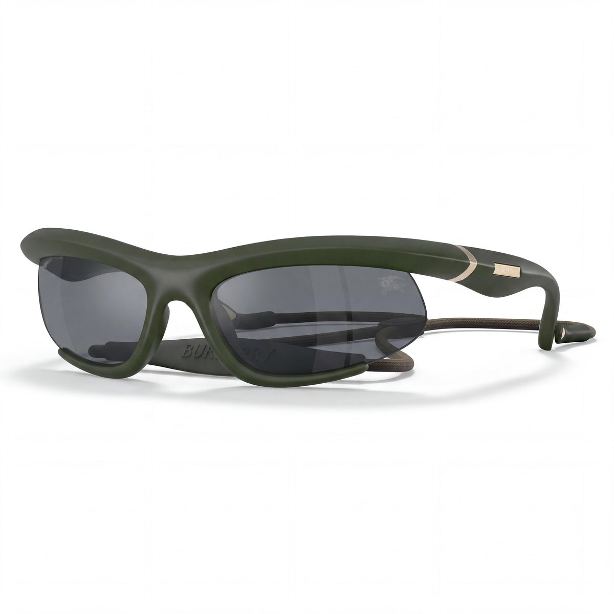 Gafas de sol unisex clásicas BURBERRY 0be4462 no polarizadas, verde - espejo gris montura negra, lentes de goma verde, puente 20 patilla 145, Photo 1