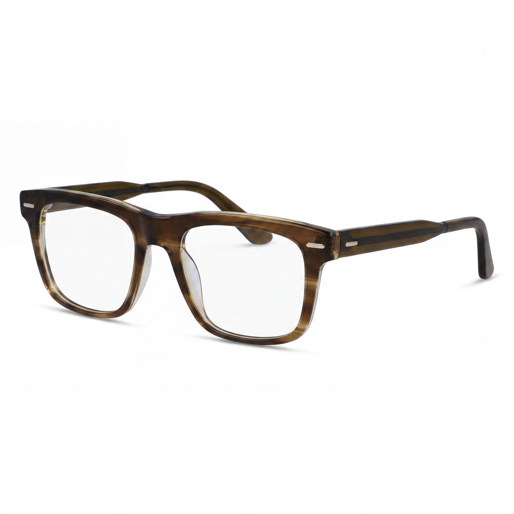 Calvin Klein Ck22538 Unisex Acetate Frame Sunglasses with Polarized Lenses Striped Olive 55mm