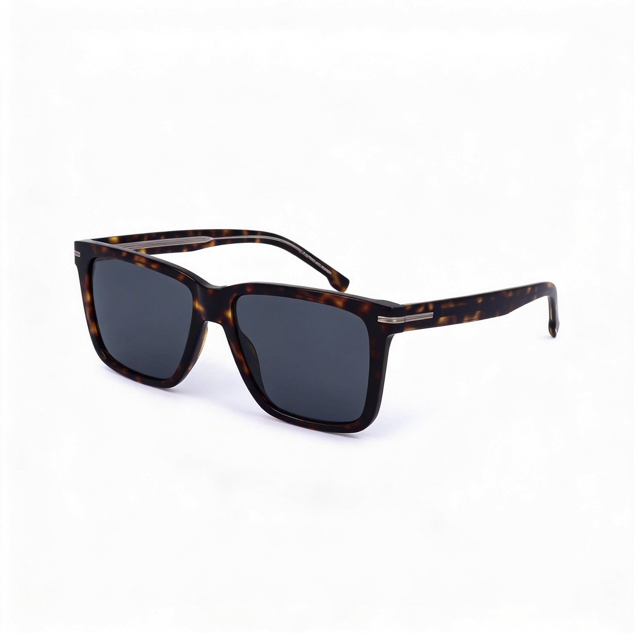 Gafas de sol unisex Hugo Boss Classic de acetato gris habano oscuro con lentes de acetato ecológico con protección UV de 55 mm, Photo 1