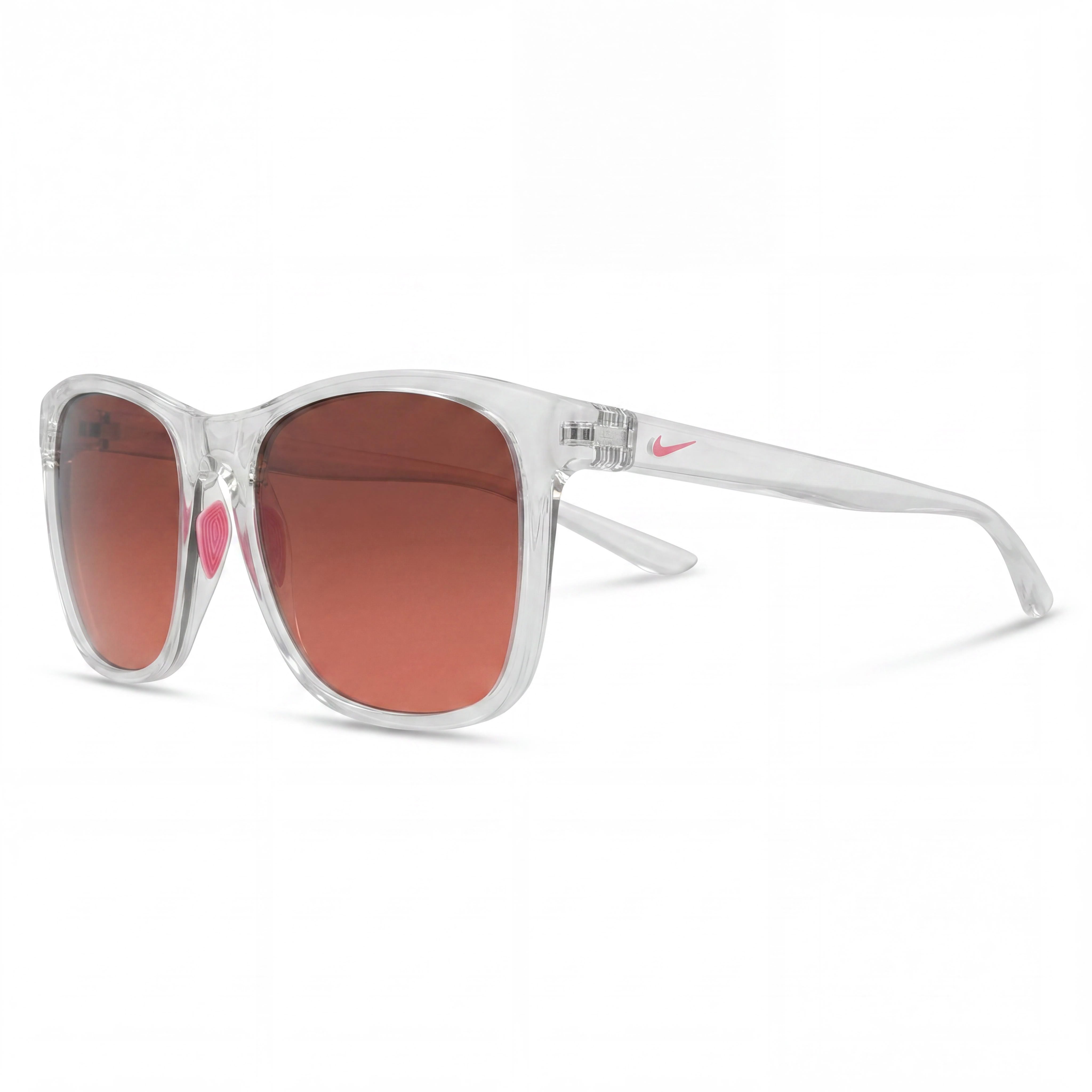 Nike Passage Ev1199 Unisex Plastic Non-Polarized UV Sunglasses, Crystal Clear Brown Peach, Brown Gradient Copper Flash, 55-18-145, Photo 1