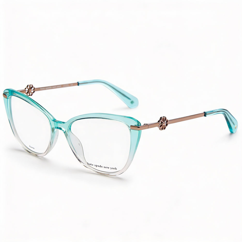 Gafas de sol FLAVIA de Kate Spade New York para mujer, de acetato, con lentes verde-rosa, ancho de lente de 51 mm, ancho de puente de 16 mm y longitud de patilla de 140 mm.