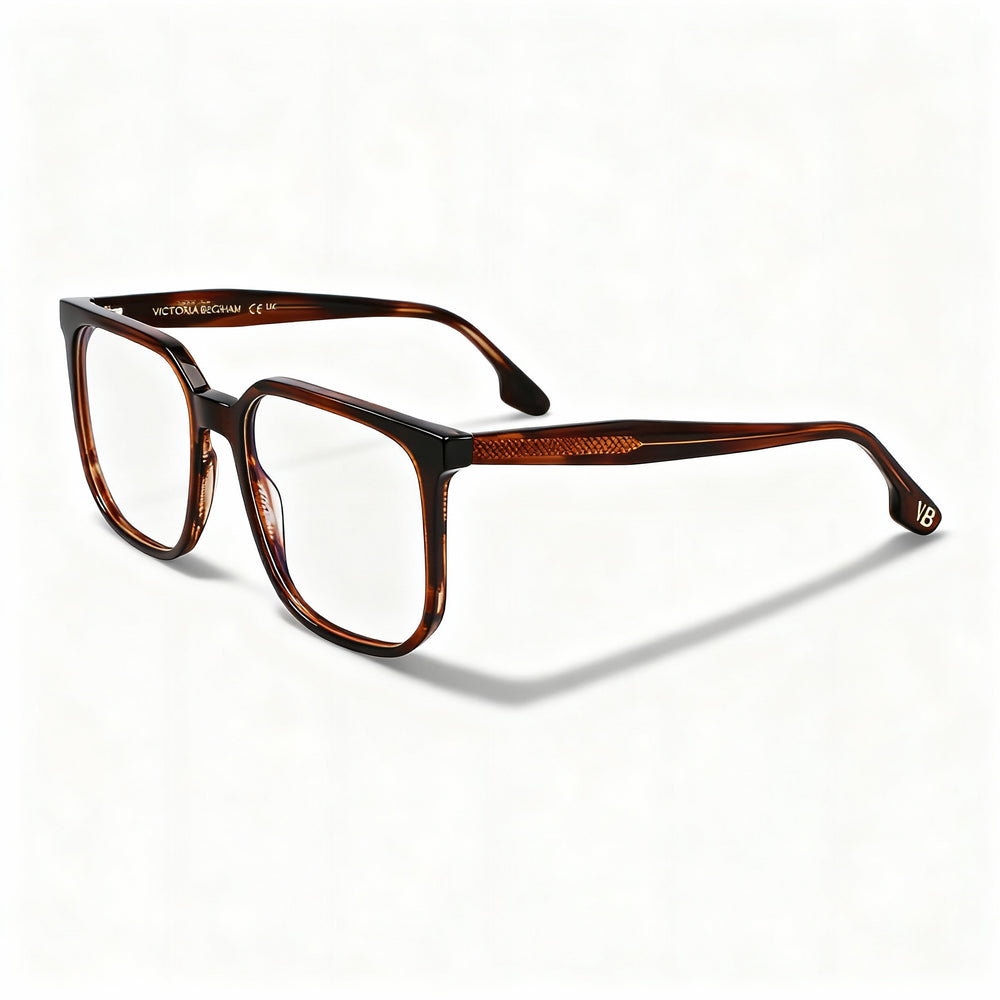 Gafas de sol Victoria Beckham VB2673 para mujer, rectangulares, color marrón, con montura de cuerno, lentes de 54 mm, puente de 17 mm, patillas de 140 mm.