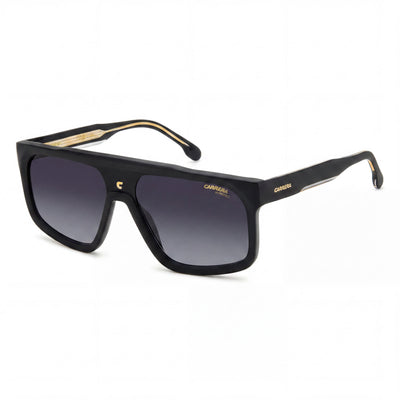 Carrera CARRERA 1061/S Classic Unisex Matte Black Acetate Rectangular Grey Shaded Polyester UV Protection 59mm Sunglasses