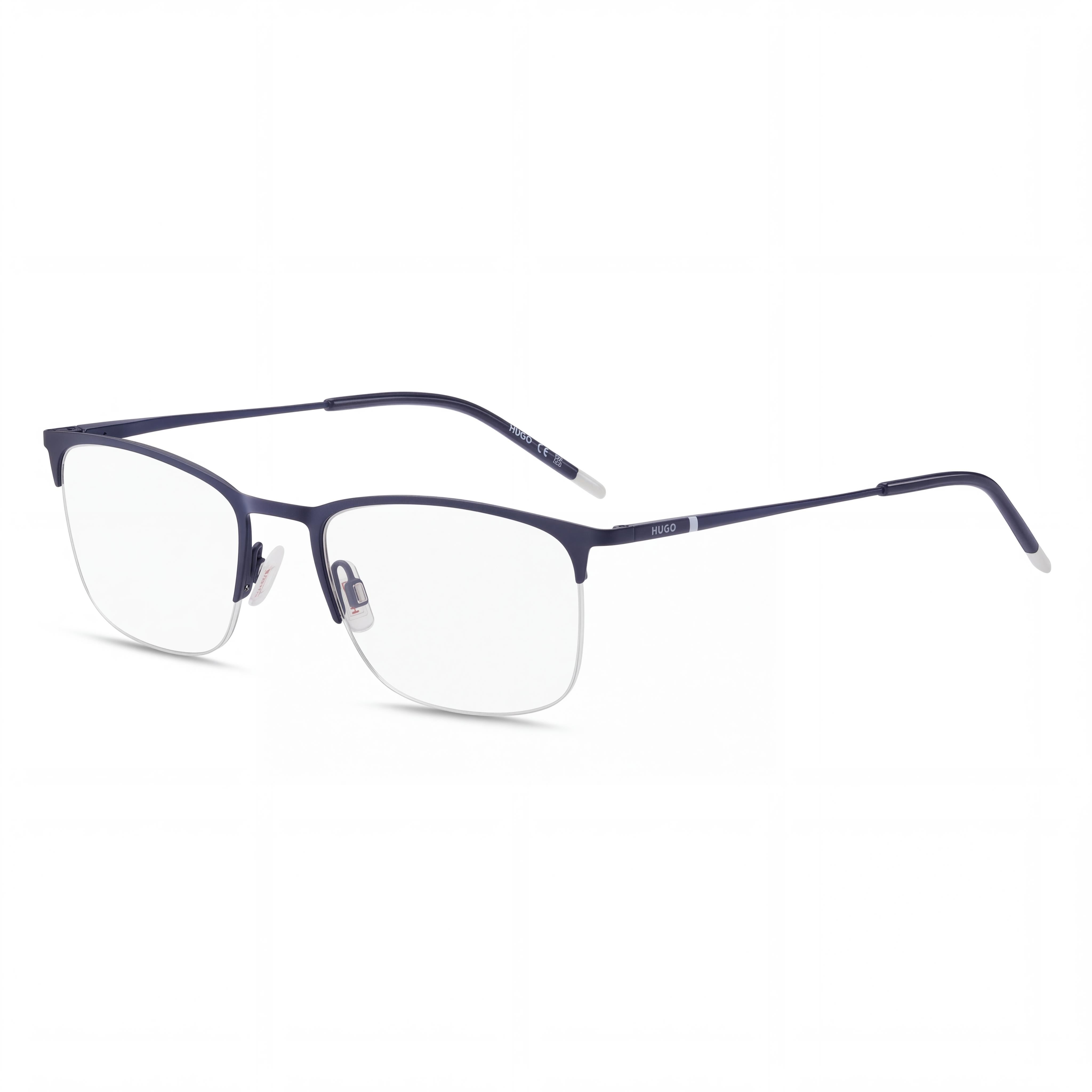 HUGO Casual Men's Stainless Steel Matte Dark Ruthenium Transparent Lens 53mm, Photo 1