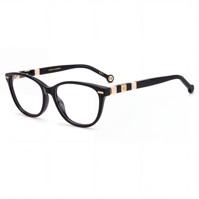 Gafas Carolina Herrera CH 0048 de mujer modernas estilo Cat Eye, montura completa de acetato, negro rosa 55mm