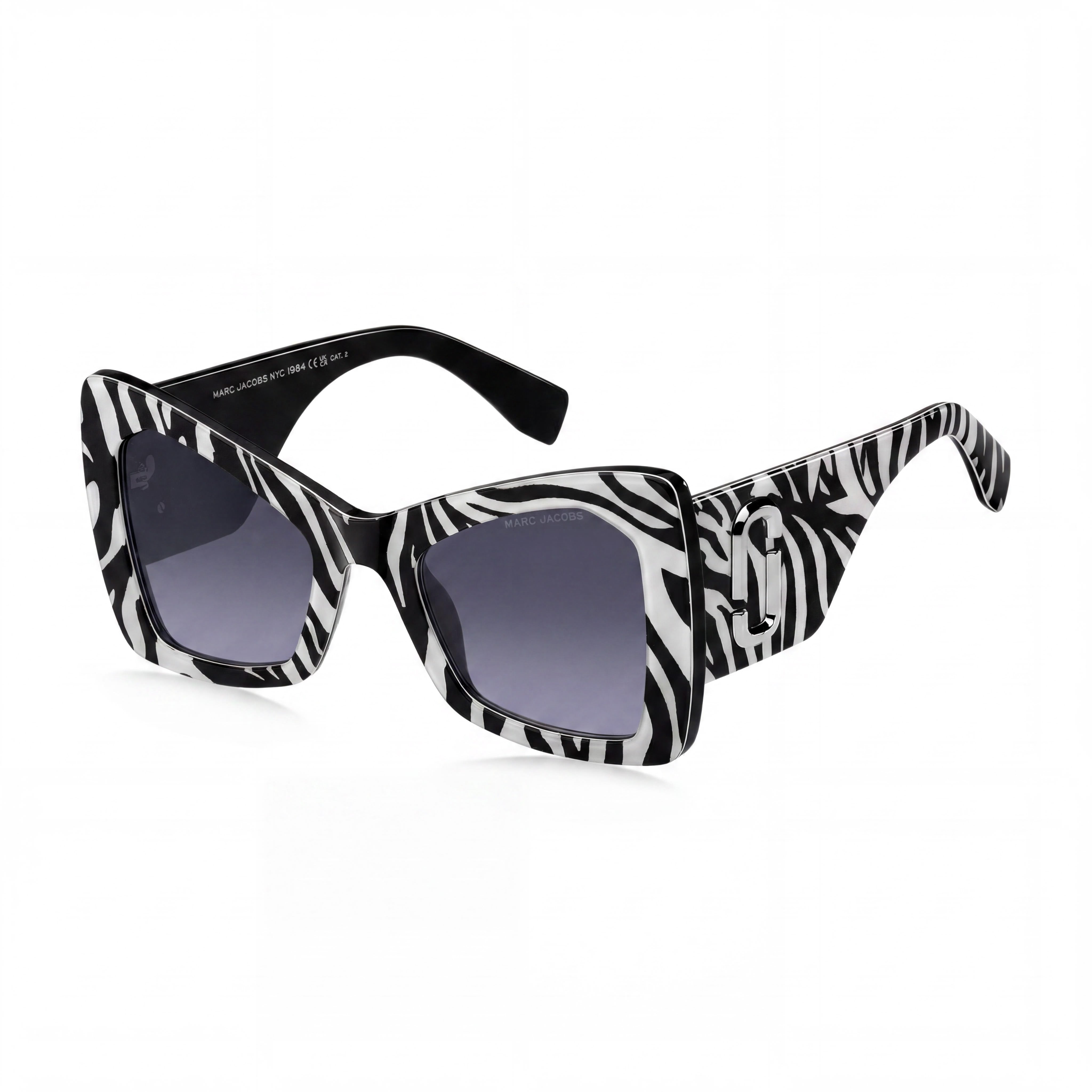 Marc Jacobs Classic Women's Black and White Pattern Plastic Frame Pattern Black White Lens Non-Polarized Sunglasses 52mm, Photo 1