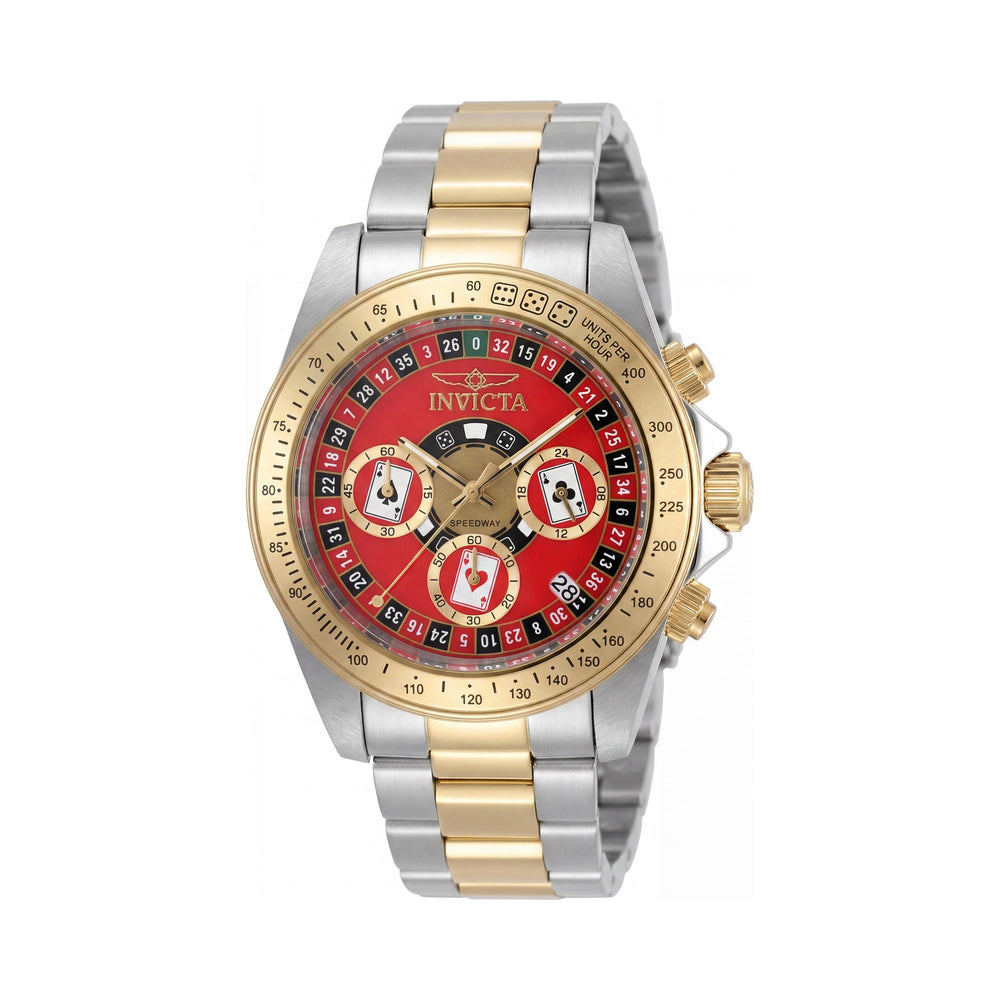 Invicta Speedway 50495 Unisex Stainless Steel Red Dial Quartz Watch 39mm 200M Water Resistant
