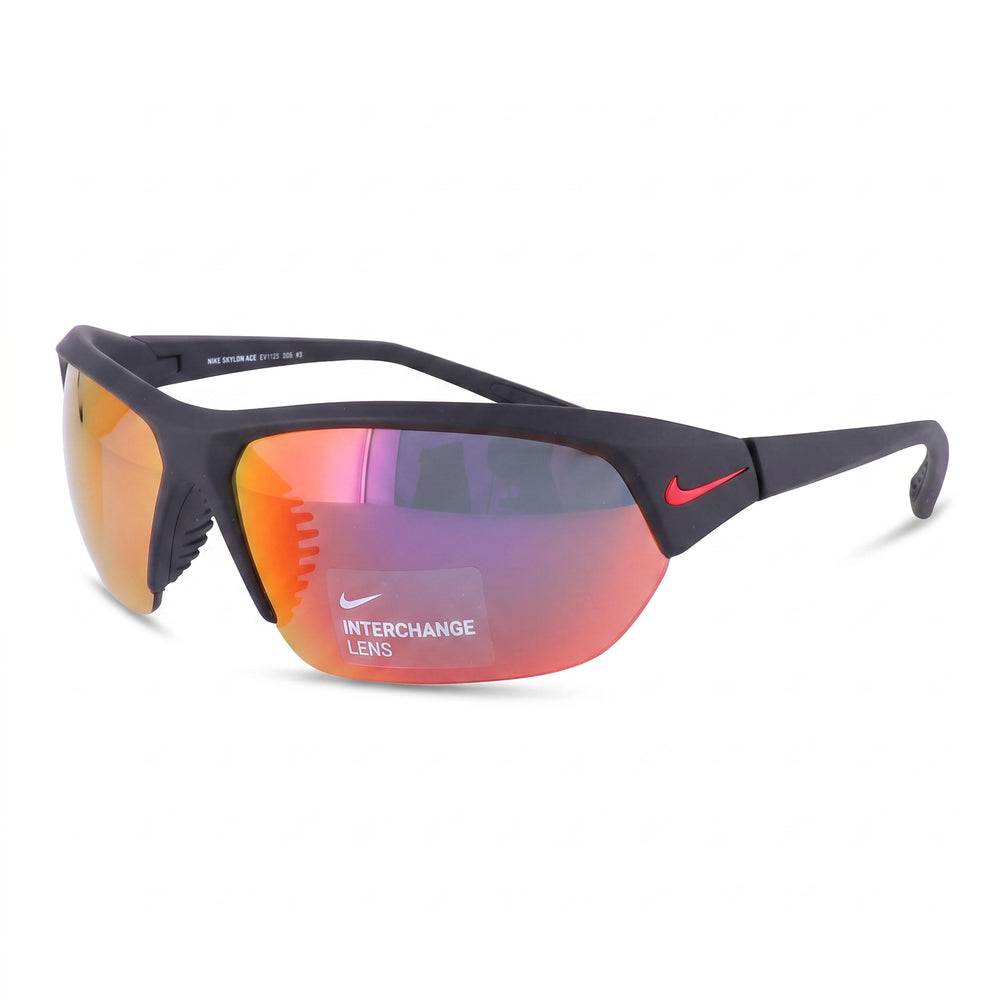 Nike Skylon Ace Unisex Matt Black Grey Plastic Frame Grey Infrared Mirror Lens UV Protection Sunglasses 69mm