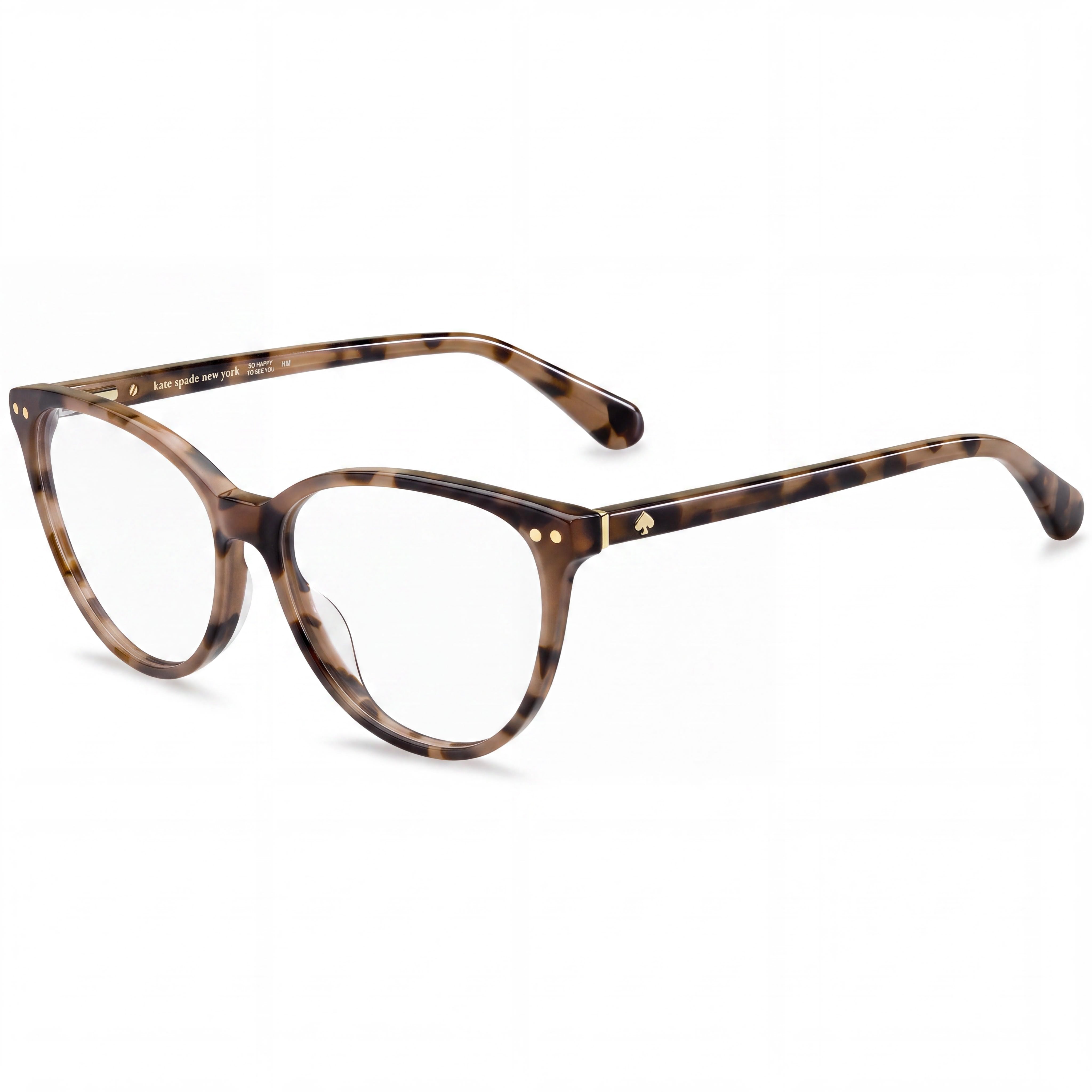 kate spade new york Modern Women's Havana Plastic Full Rim Cat Eye Eyeglasses Lens Width 52mm, Photo 1