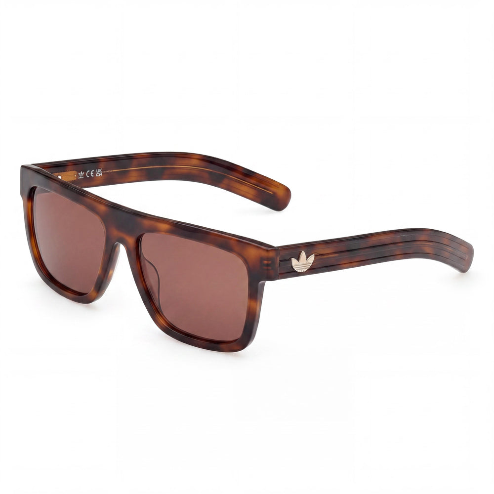 adidas Originals Or0127 Unisex Eyewear Dark Havana Acetate Frame Brown Non-Polarized Lenses 56mm