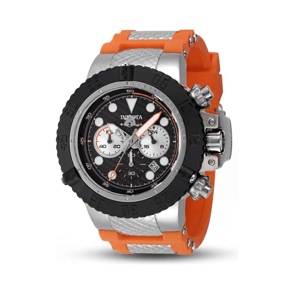 Reloj Invicta Subaqua para hombre 47829 de acero inoxidable plateado con esfera negra, cuarzo de 50 mm y resistencia al agua de 10 bares