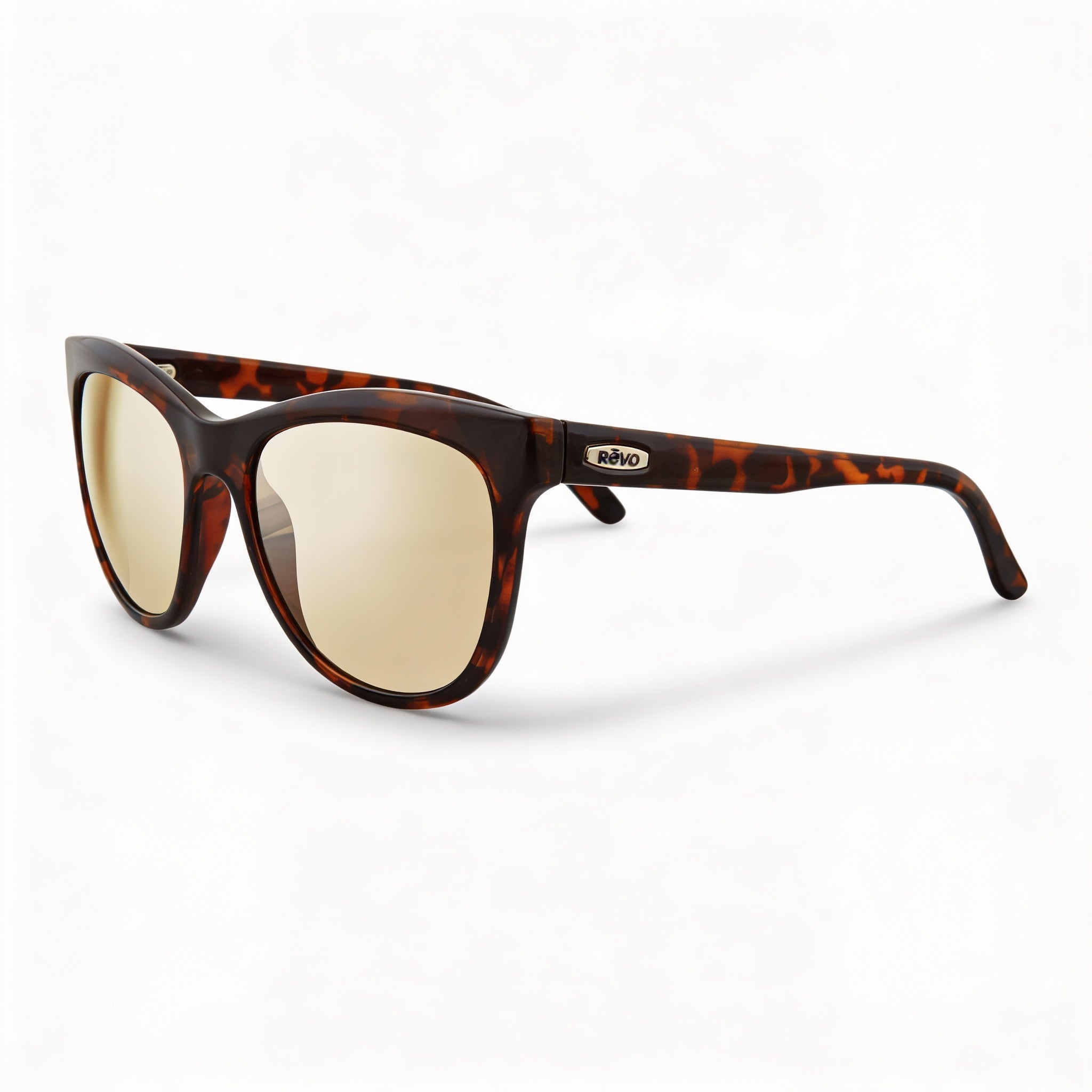 Gafas de sol polarizadas Revo Re 1069 Leigh Cat Eye para mujer, con montura de carey y lentes color champán, 52 mm, Photo 1