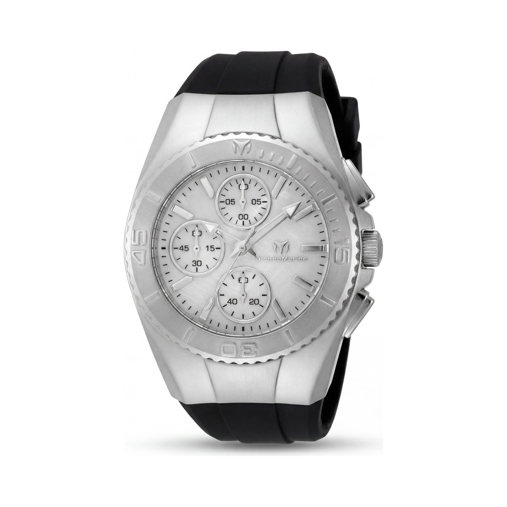 TechnoMarine Cruise TM-124032 Women's Black & Steel Stainless Steel Quartz Watch with White Dial, 38mm