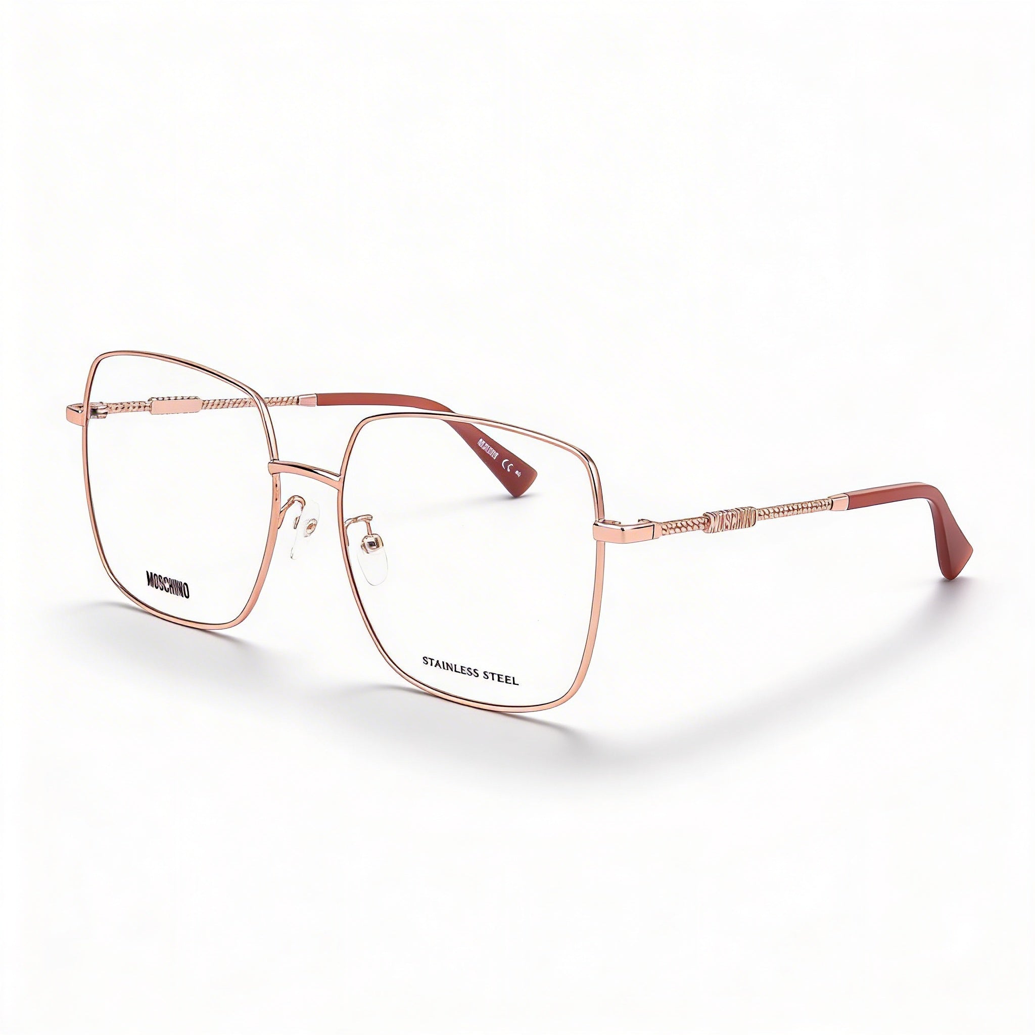 Moschino Mos615/g Women's Modern Style Eyewear with Gold Copper Alloy Steel Frame and Polycarbonate Lenses 56mm, Photo 1