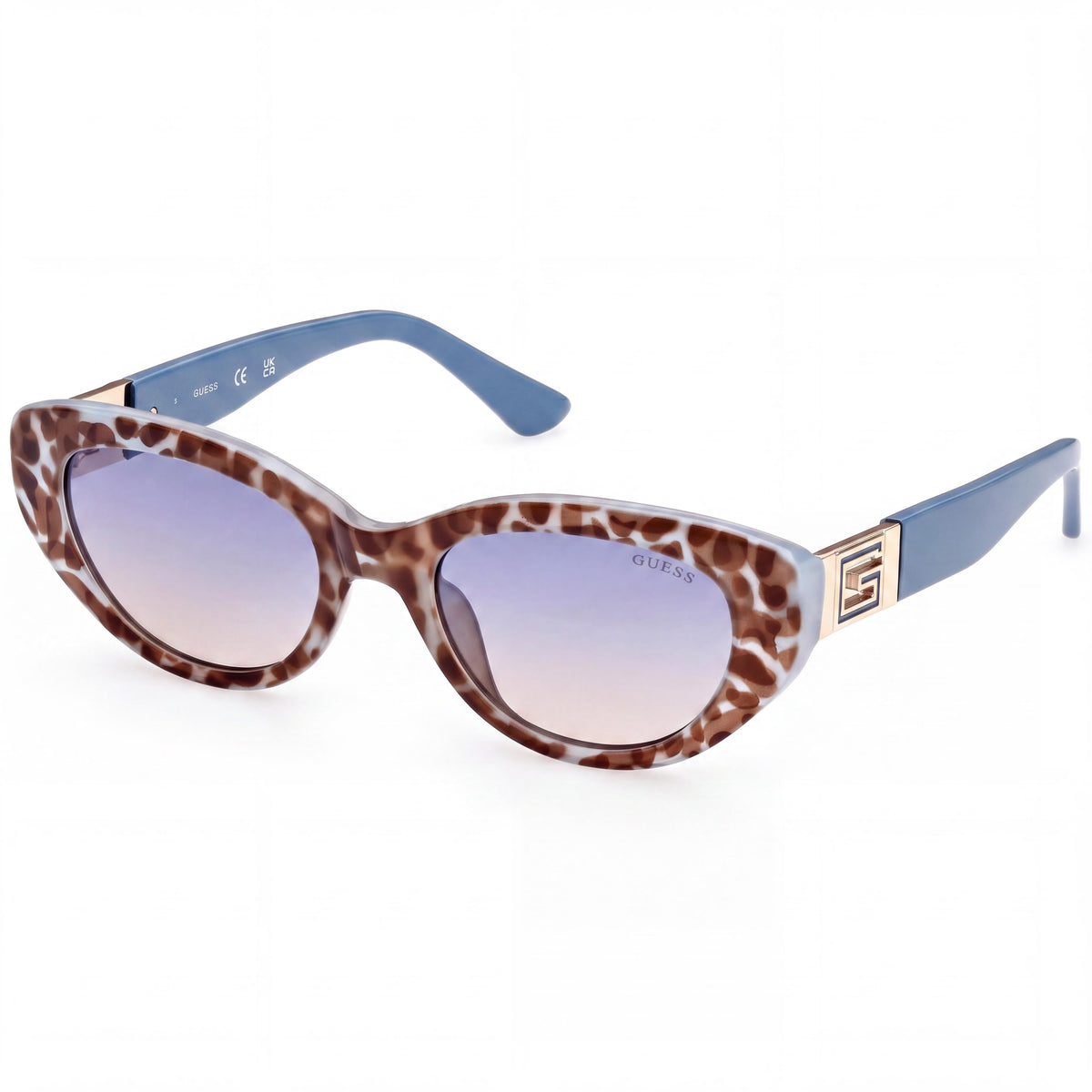 GUESS Women's Cat Eye Blue Plastic Frame Gradient Blue Lenses 100% UV Protection 51mm, Photo 1