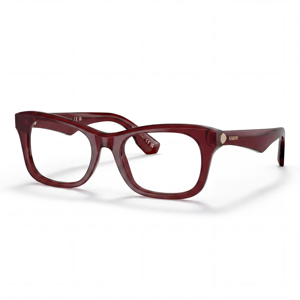 Montura de gafas unisex Burberry Classic Red, rojas - Gafas ópticas listas para graduar con lentes transparentes de demostración