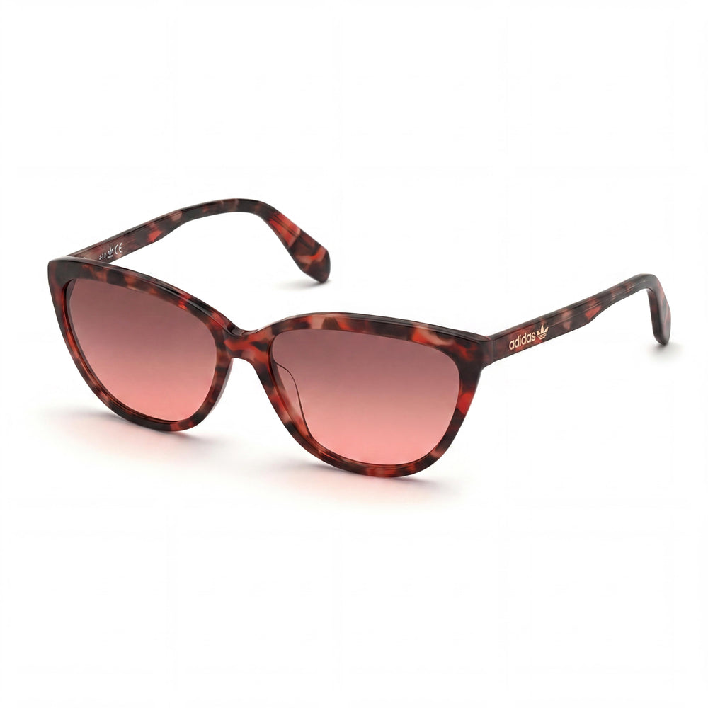 adidas Originals OR0041 Women's Havana Acetate Cat Eye UV Protection Sunglasses with Bordeaux Graduated Lenses 58mm