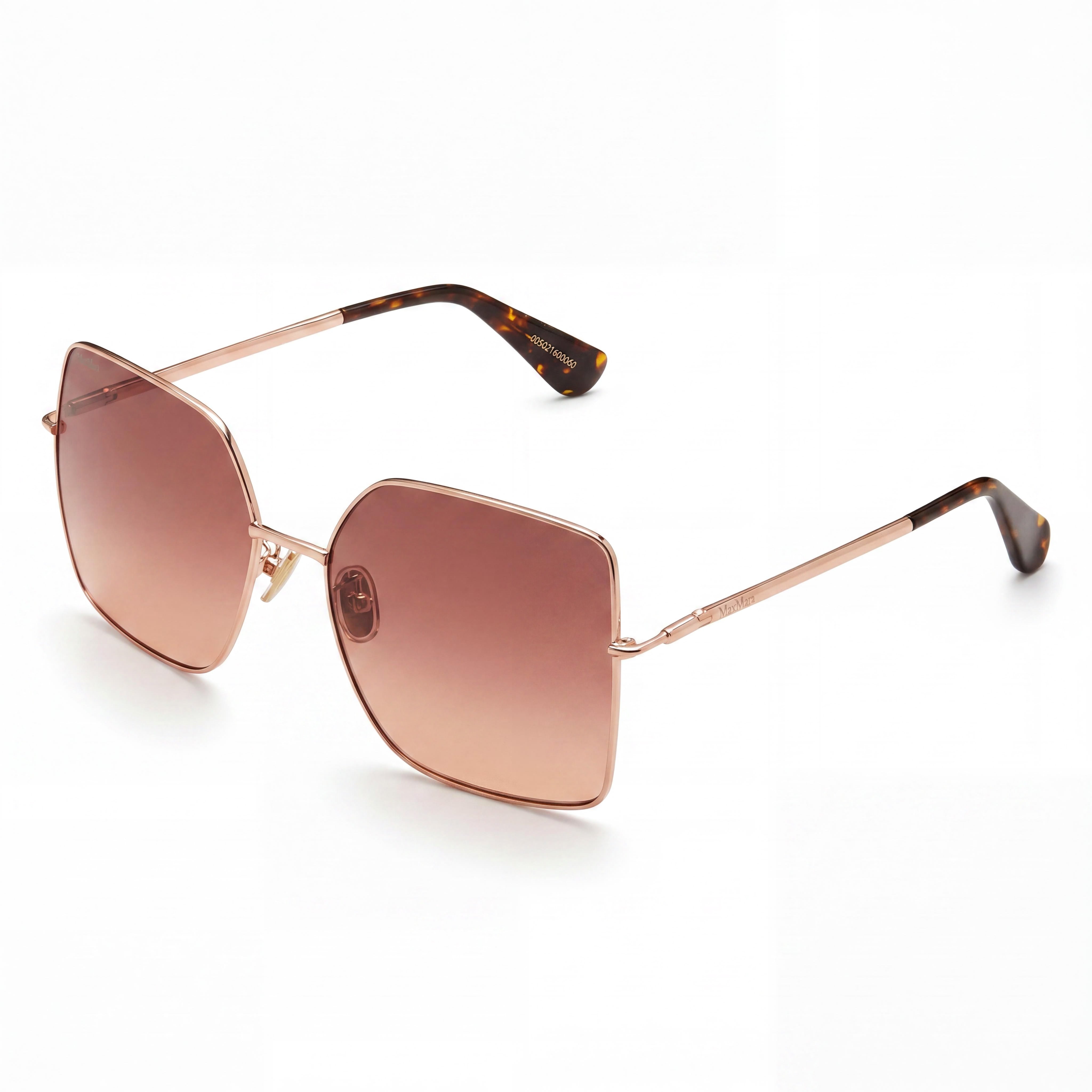MaxMara Modern Women's Dark Brown Metal Gradient Brown Sunglasses 59mm, Photo 1