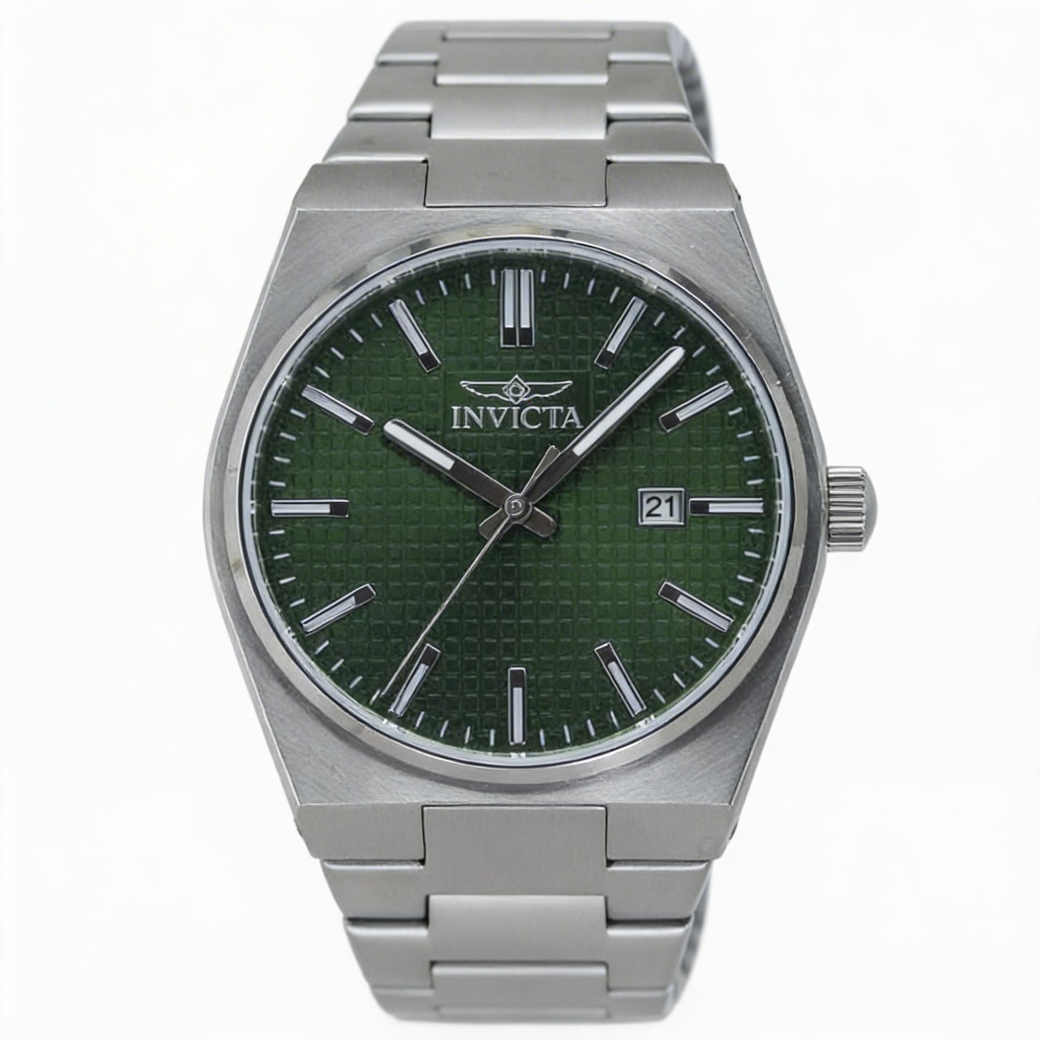 Invicta Speedway 48392 strappy Unisex Silver Stainless Steel Case Green Dial Quartz Watch 40mm, Photo 1