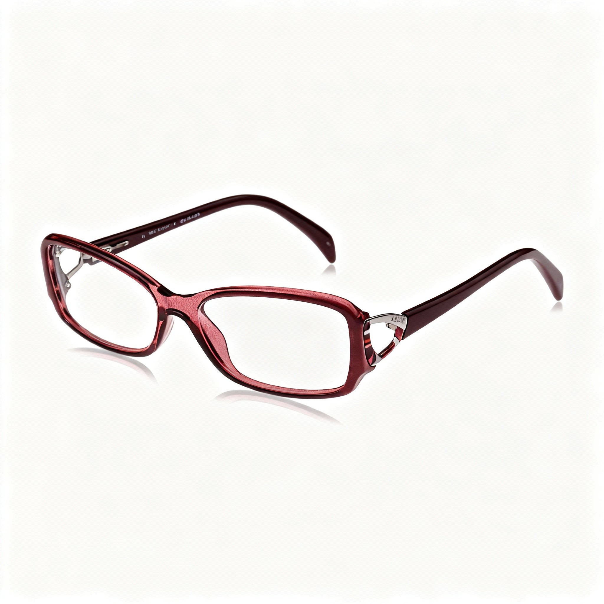 Emilio Pucci Unisex Optical Eyeglasses with Wine Red Frame, Lens Width 53mm, Bridge Width 15mm, Temple Length 120mm