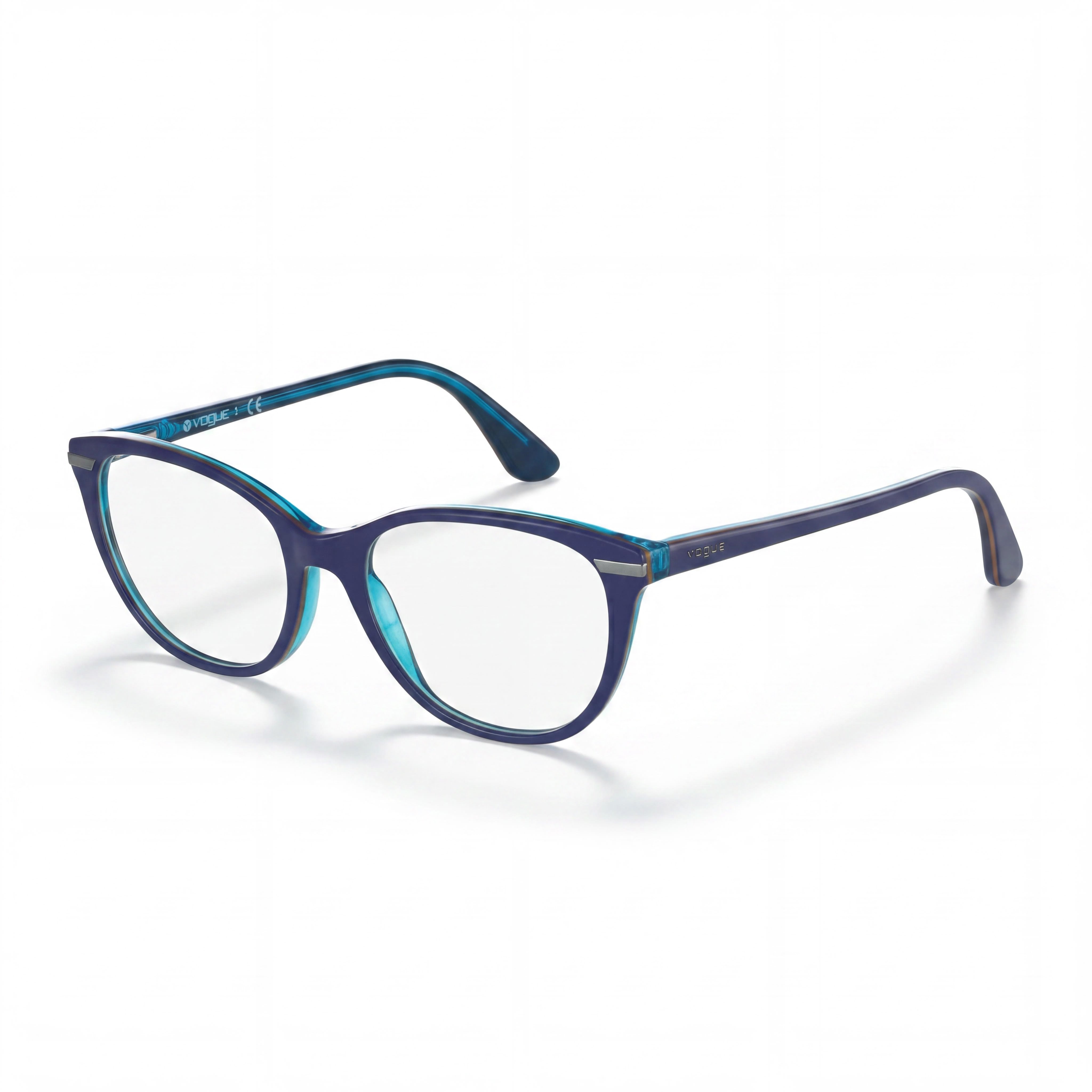 Vogue Eyewear Vo 2937 Women's Bluette Orange Azure Plastic Full Rim Oval Clear Lens Eyeglasses 51mm, Photo 1