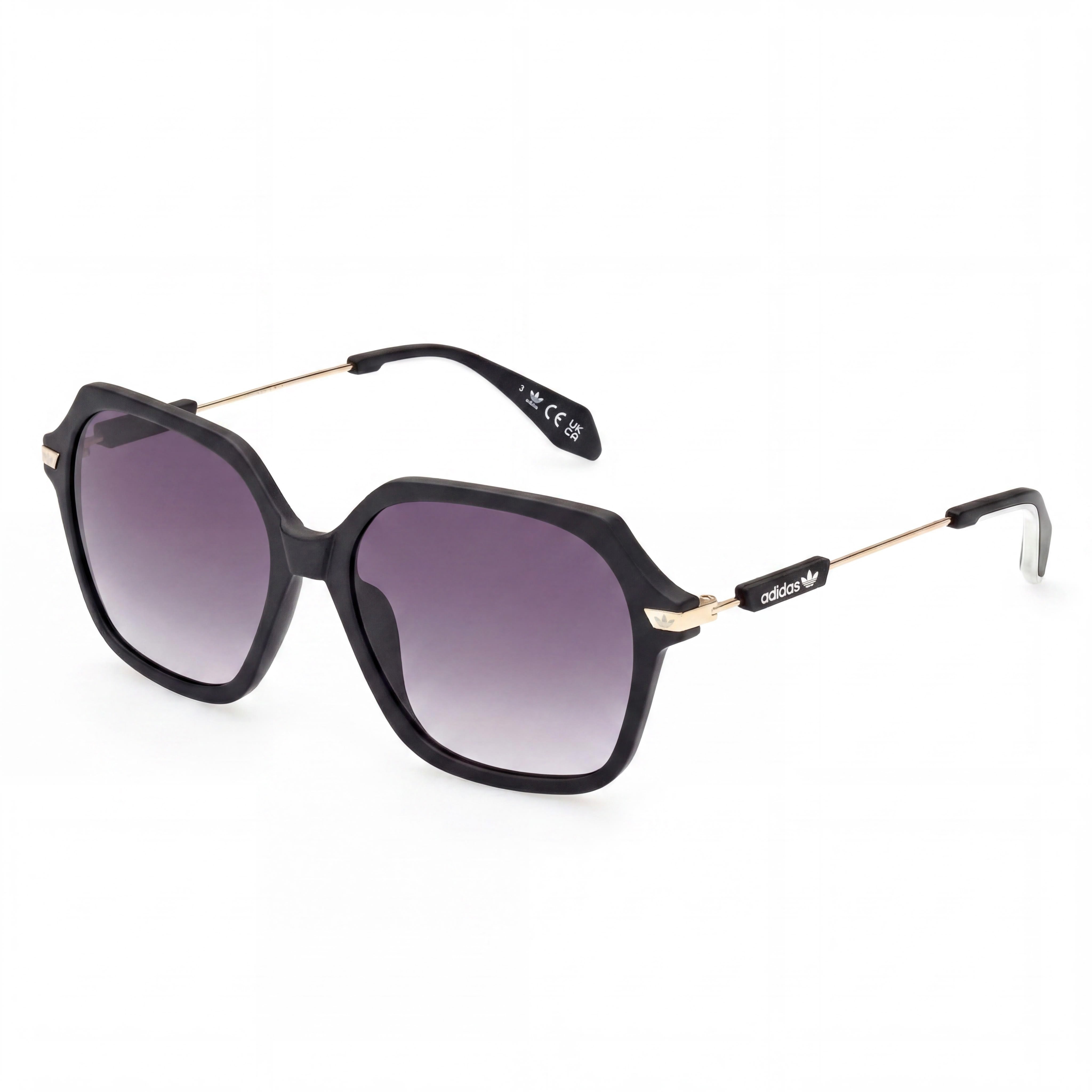 Adidas Casual Women's Acetate Matte Black Gradient Smoke Frame Grey Lens UV Protected Non-Polarized Sunglasses 55mm, Photo 1