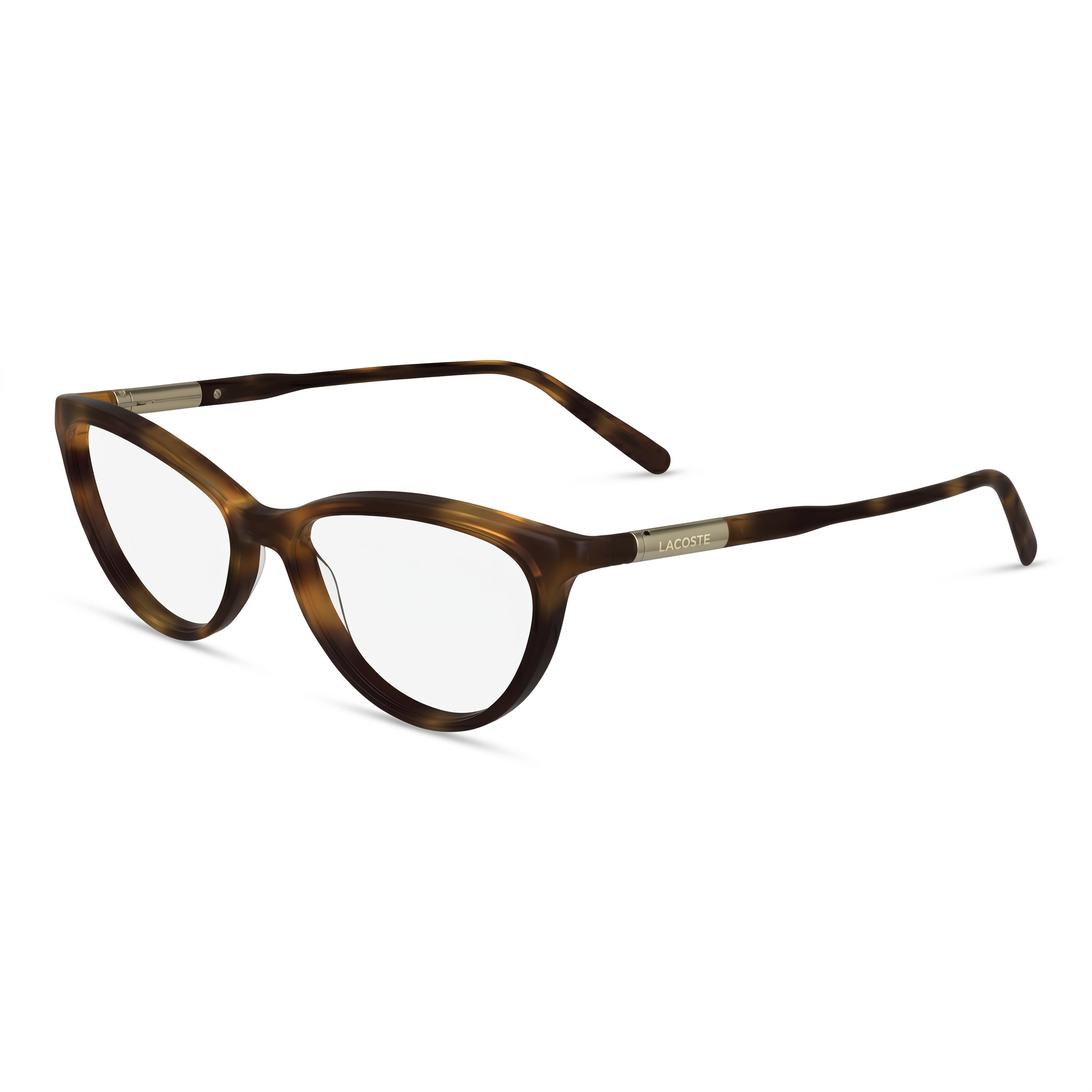 Montura de gafas Lacoste Modern para hombre, fabricada en acetato color Habana, con lente de 54 mm de ancho., Photo 1