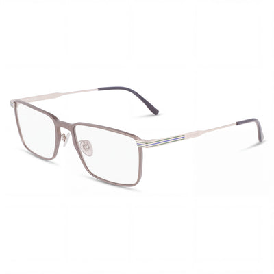 Lacoste Casual Men's Semimatte Dark Ruthenium Transparent Lens Ophthalmic Eyeglasses 54mm