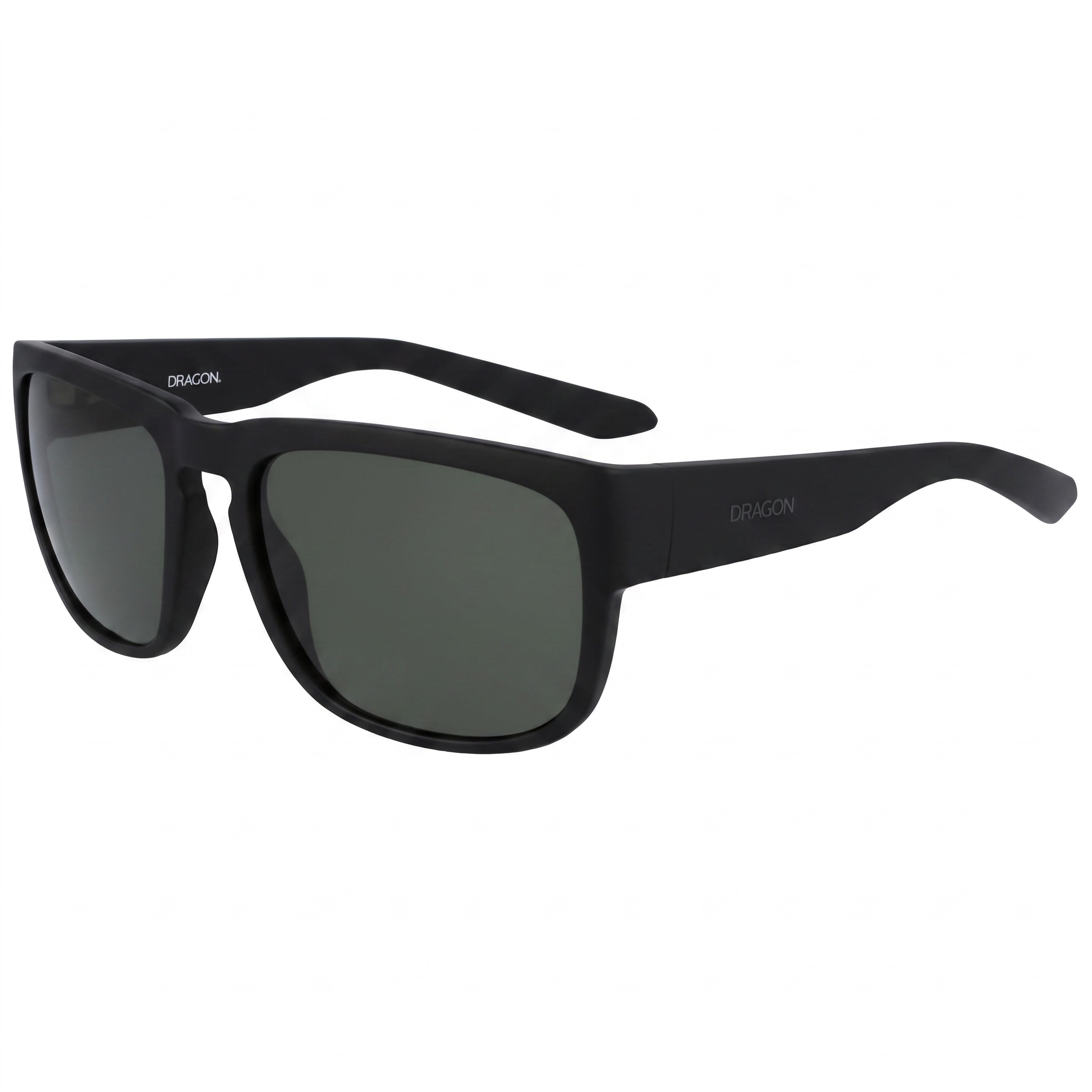 Gafas de sol unisex Dragon Alliance DR RUNE de plástico negro mate con lentes verdes no polarizadas con protección UV de 58 mm, Photo 1