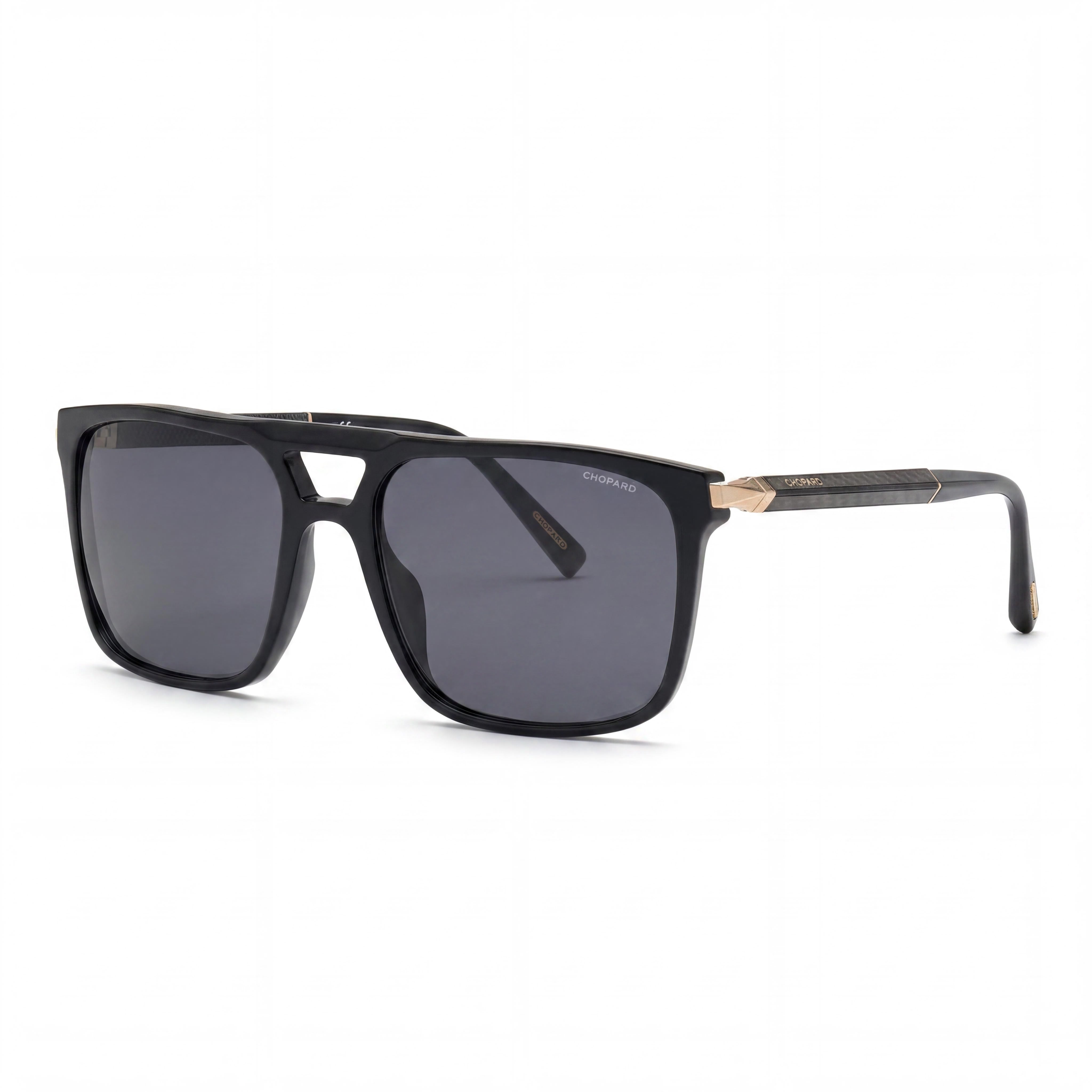 Chopard Sch311 Men’s Shiny Black Acetate-Metal Frame UV Protection Sunglasses 59mm, Photo 1