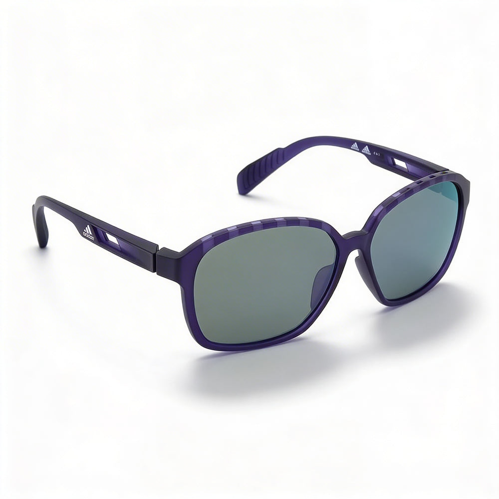 adidas Contemporary Women's Matte Violet Plastic 62mm Polarized Grey 100% UV Sunglasses