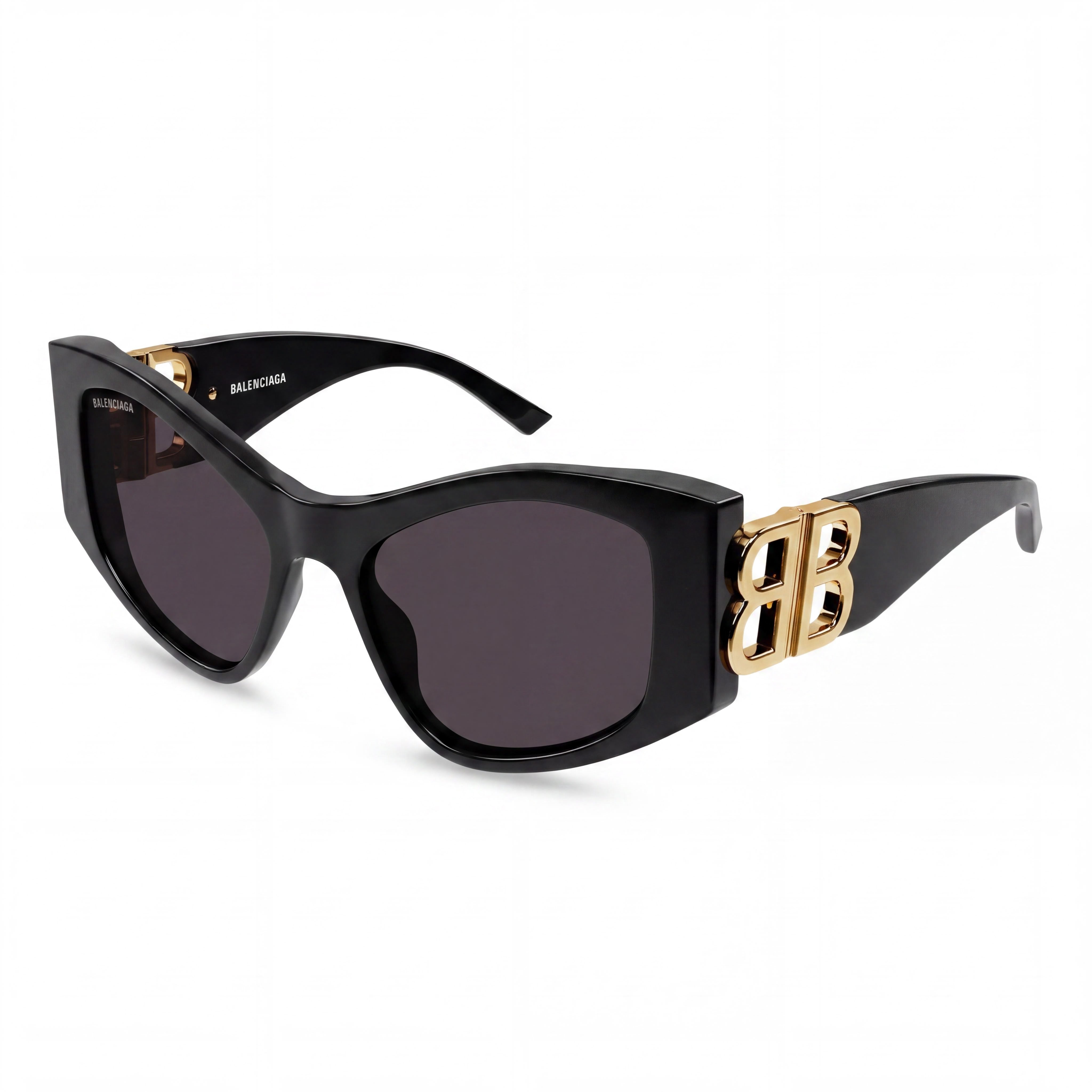 Balenciaga Bb0287s-001 Women's Black/Grey Plastic Gray Non-Polarized UV Protected Sunglasses 55mm, Photo 1