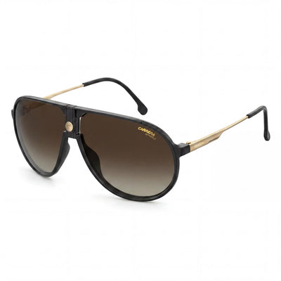 Gafas de sol unisex Carrera 1034/S de poliamida negra con degradado marrón, lentes UV no polarizadas con degradado marrón de 140 mm