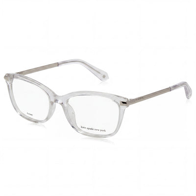 kate spade new york Vicenza Women's Square Full Rim Clear Acetate Eyeglasses with Clear Lenses, 48mm