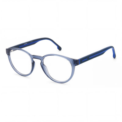 Montura de gafas Carrera 8886 estilo casual para hombre, poliamida azul, ancho de lente de 50 mm