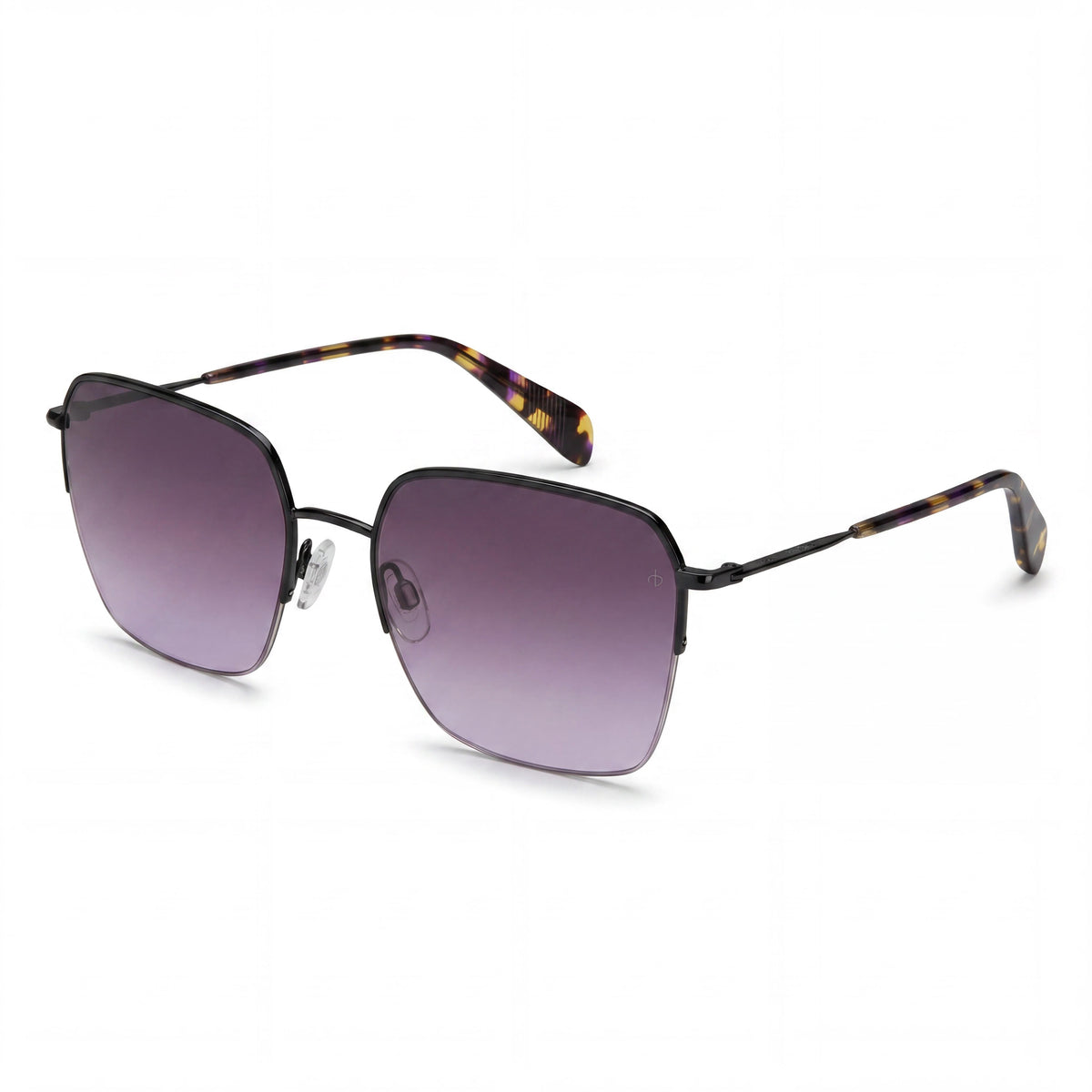 Rag & Bone Modern Black Square Sunglasses for Women, 58mm, Photo 1