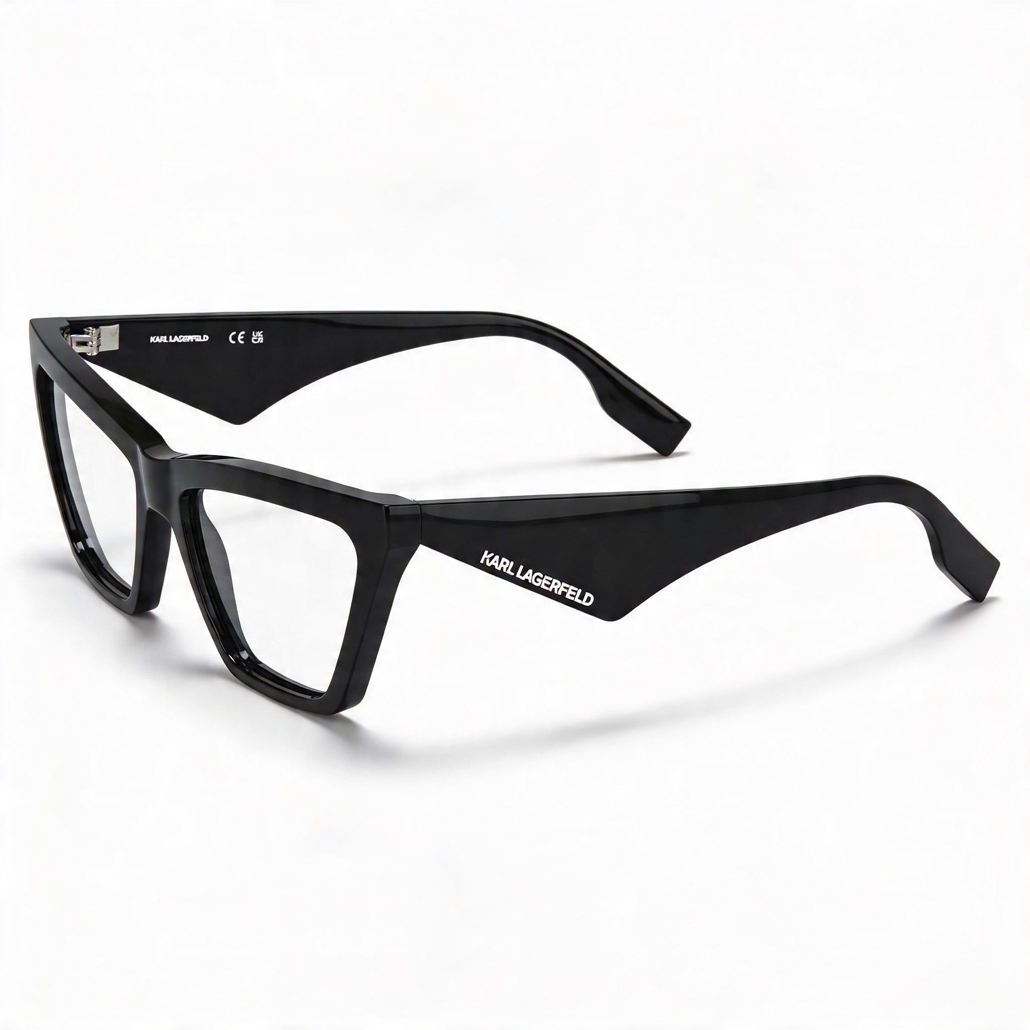 Gafas Karl Lagerfeld Kl6195 para mujer con montura de acetato negro, lentes de policarbonato transparente - Talla 54 mm, Photo 1